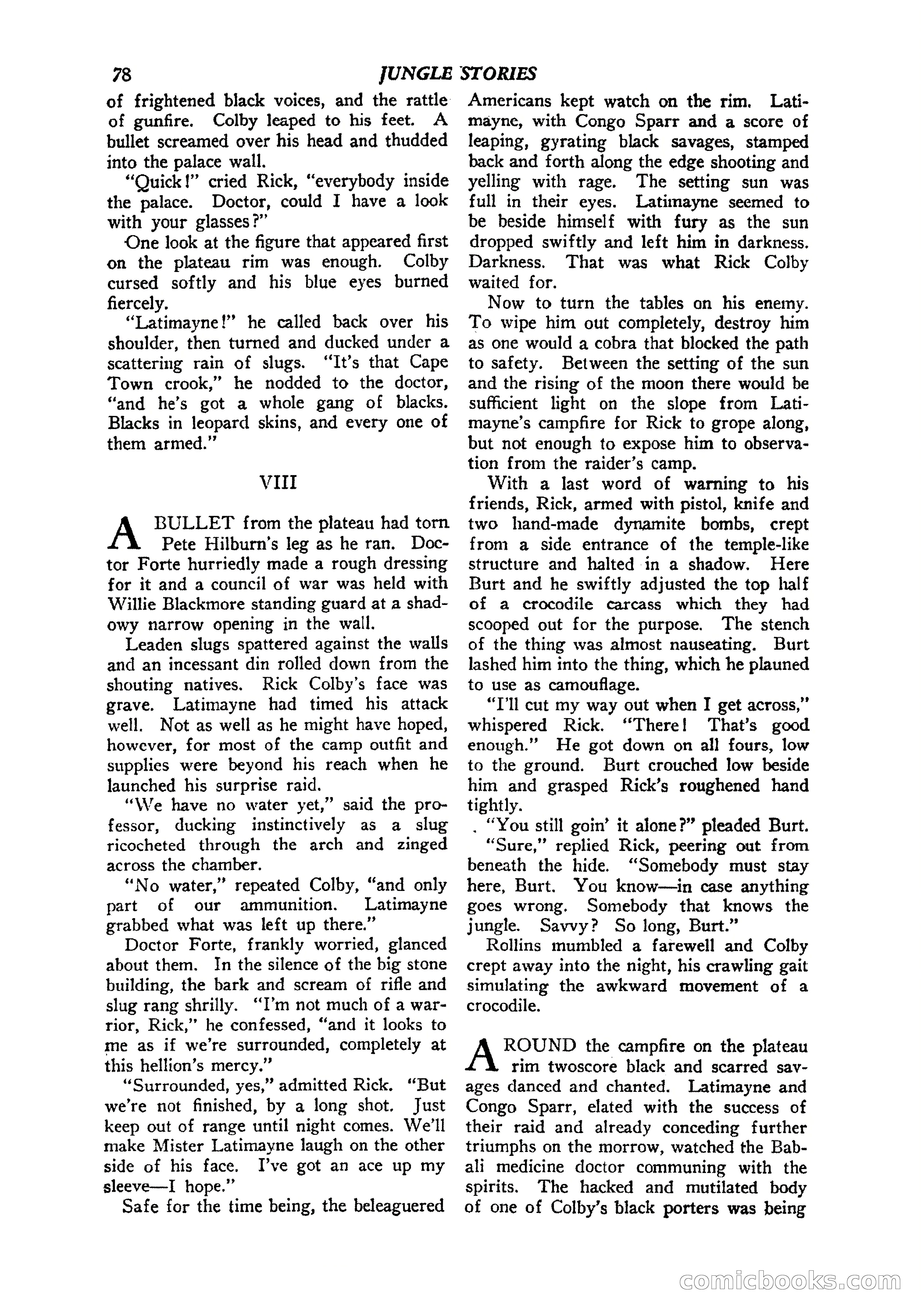 Jungle Stories, Vol. 1, No. 5 — page 80 of 132