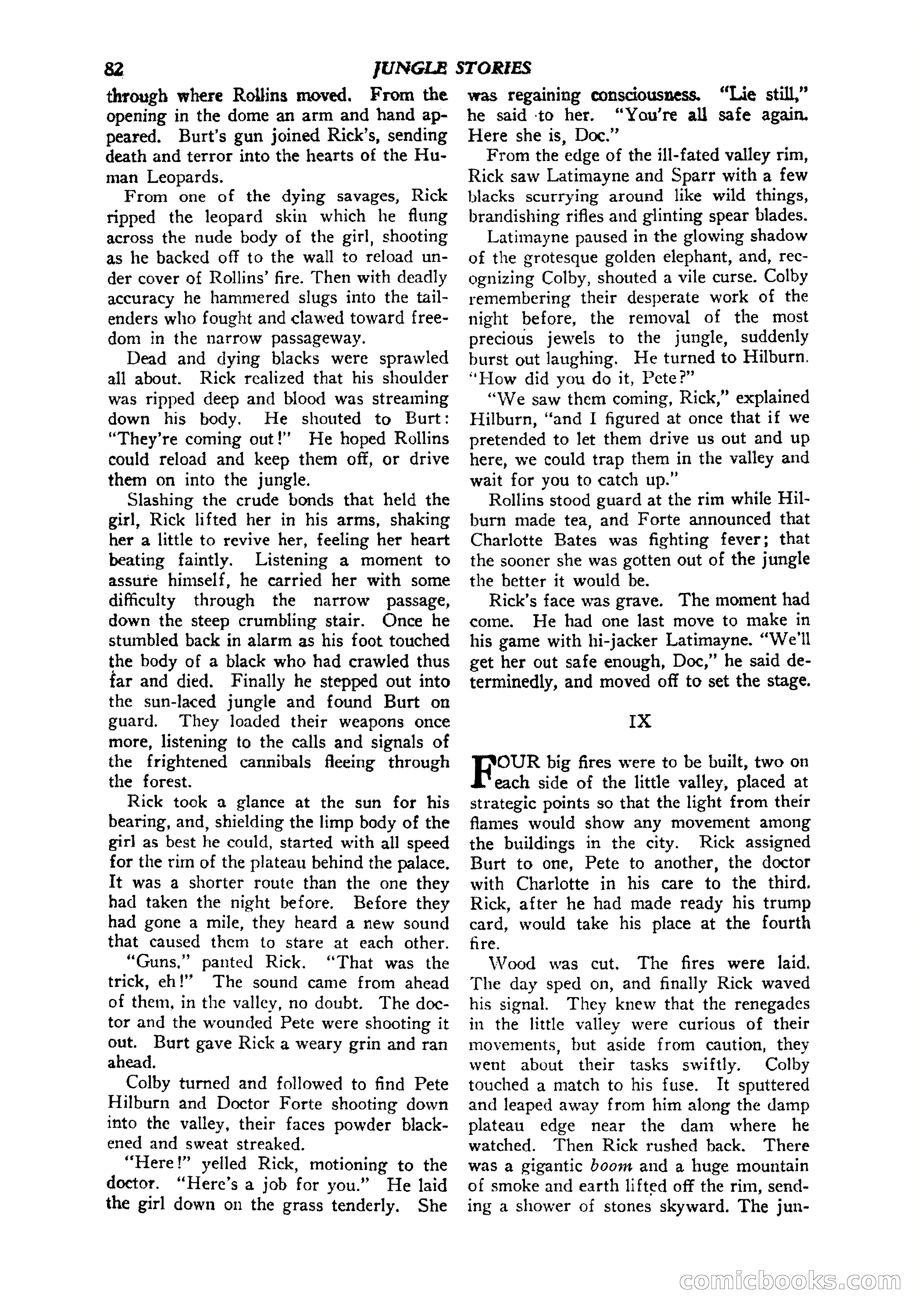 Jungle Stories, Vol. 1, No. 5 — page 84 of 132