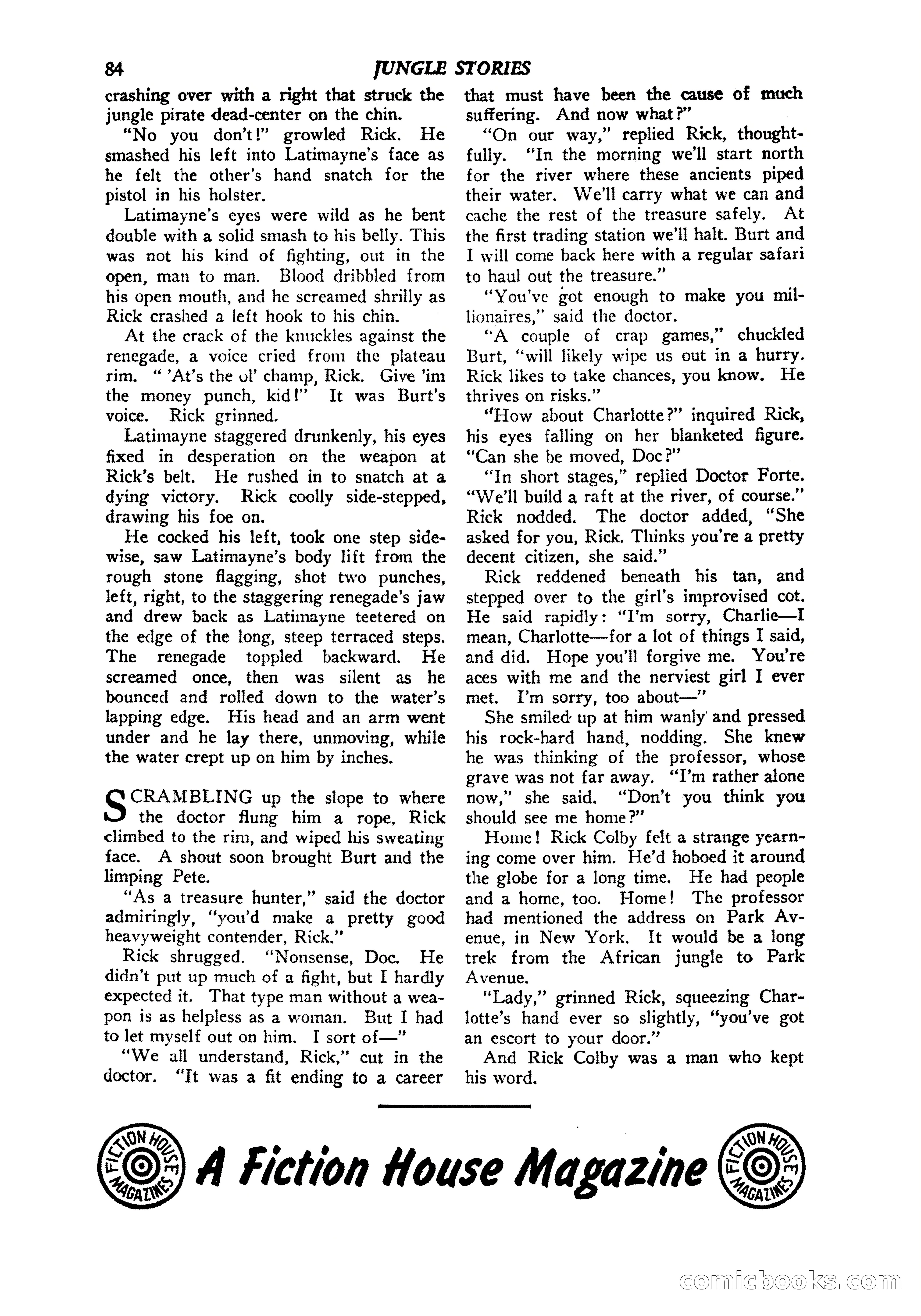 Jungle Stories, Vol. 1, No. 5 — page 86 of 132