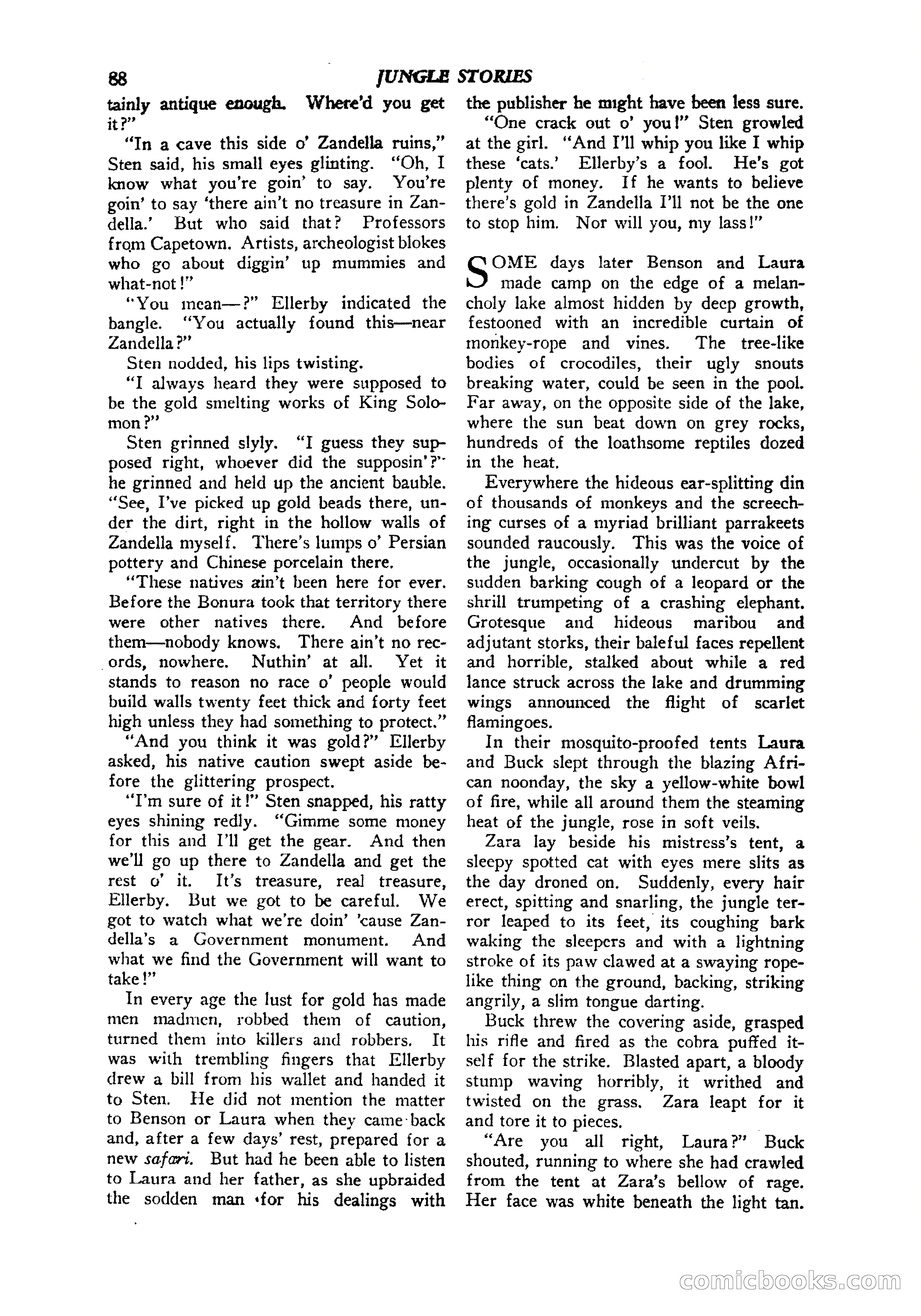 Jungle Stories, Vol. 1, No. 5 — page 90 of 132