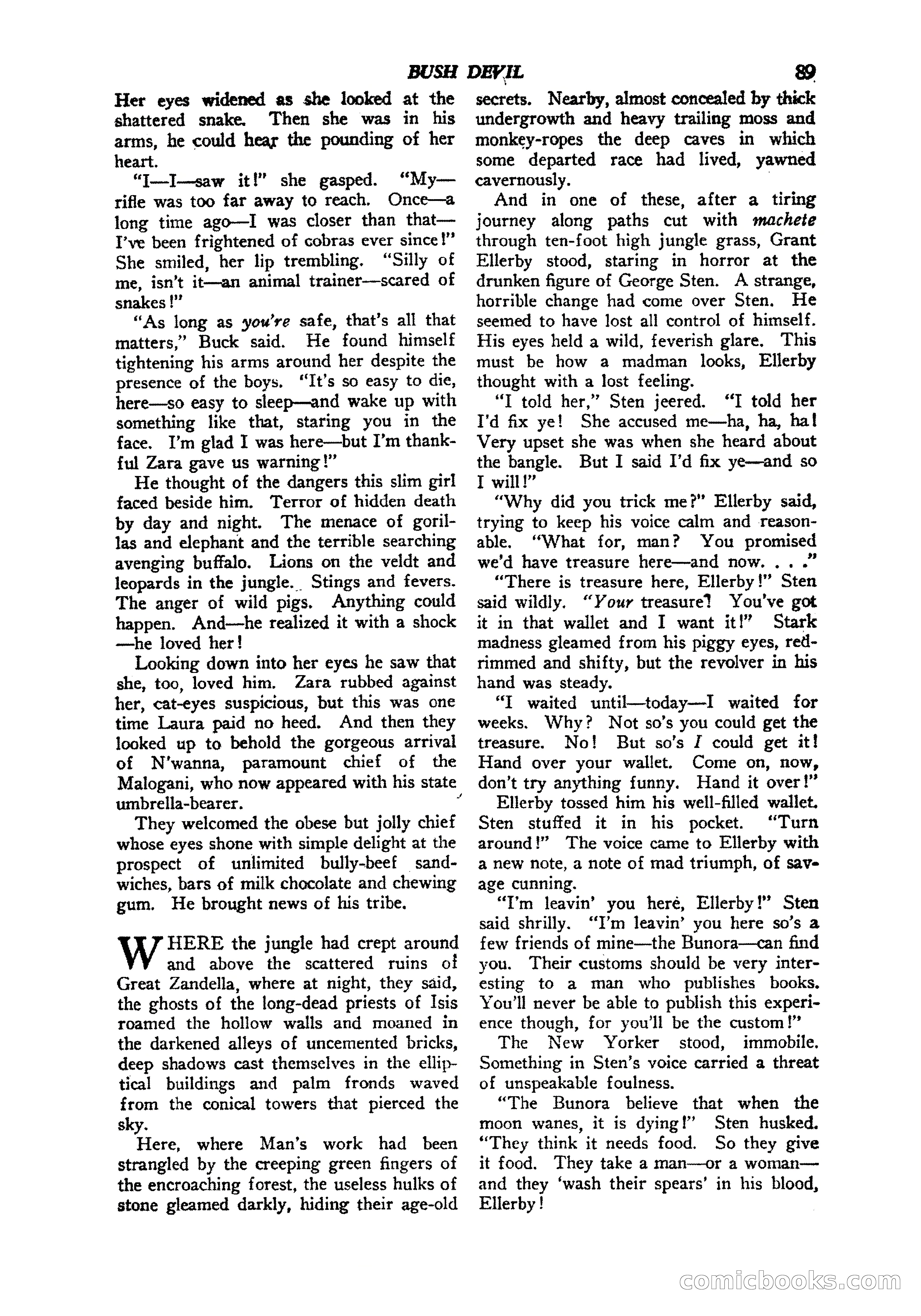 Jungle Stories, Vol. 1, No. 5 — page 91 of 132