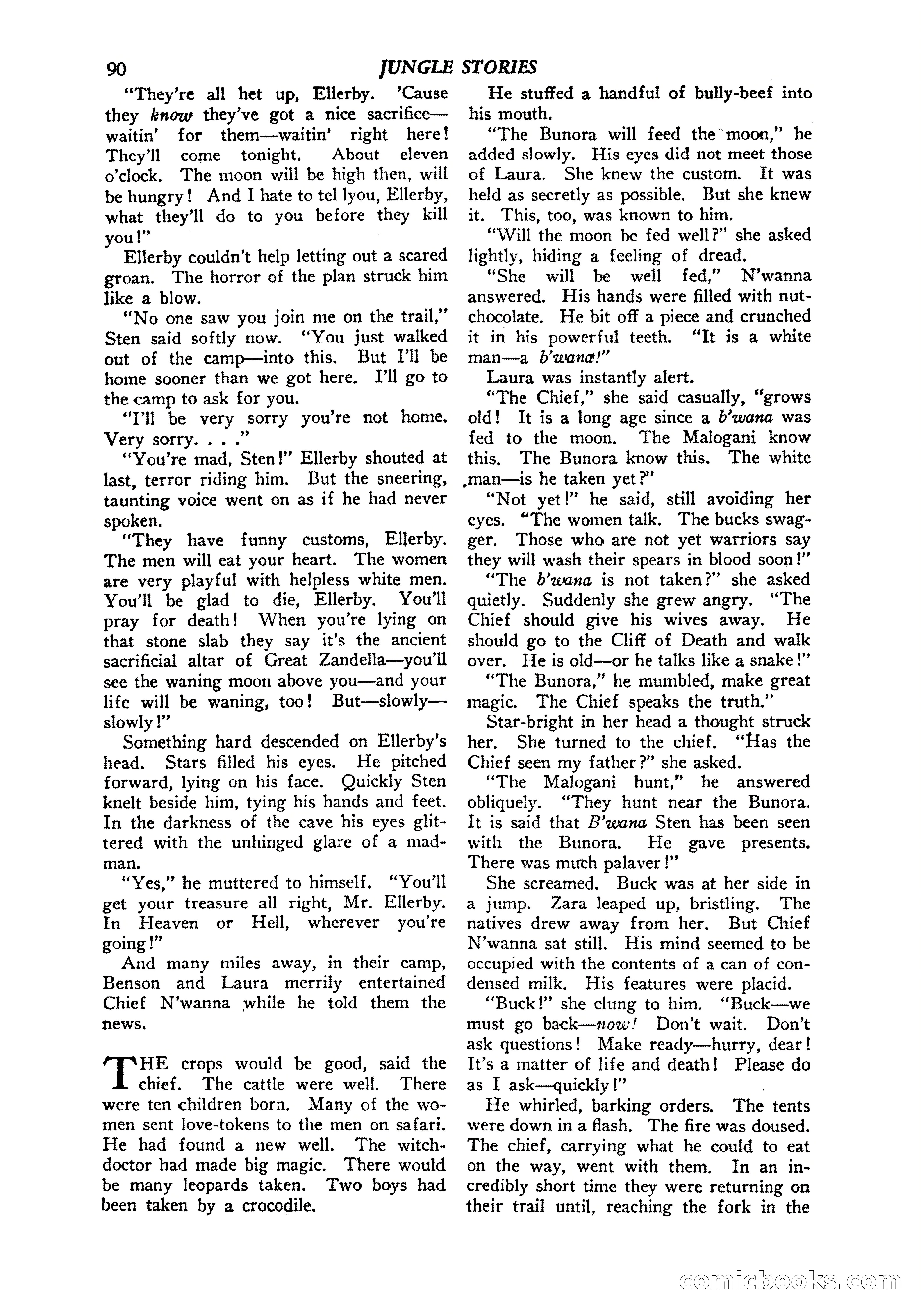Jungle Stories, Vol. 1, No. 5 — page 92 of 132