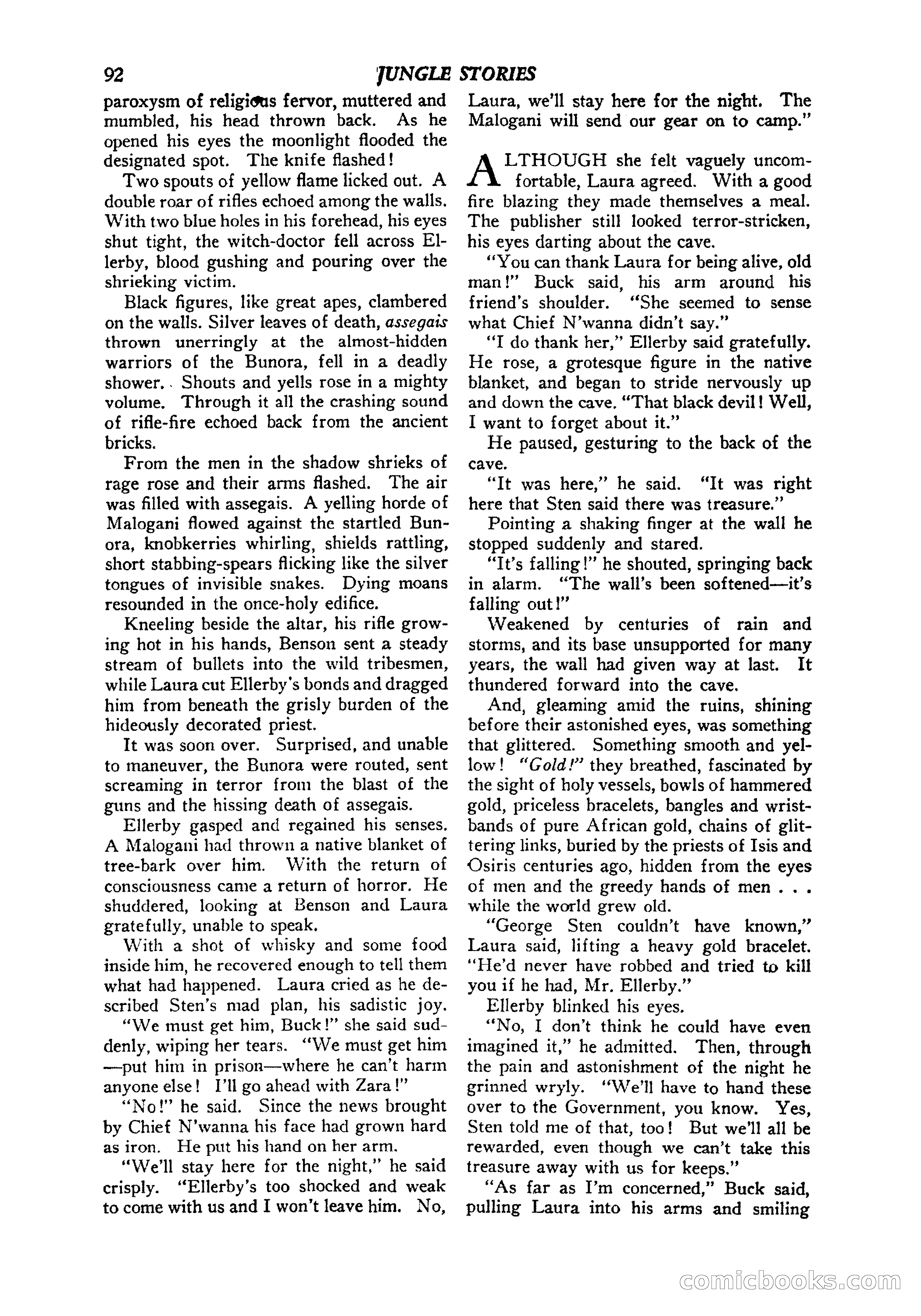 Jungle Stories, Vol. 1, No. 5 — page 94 of 132