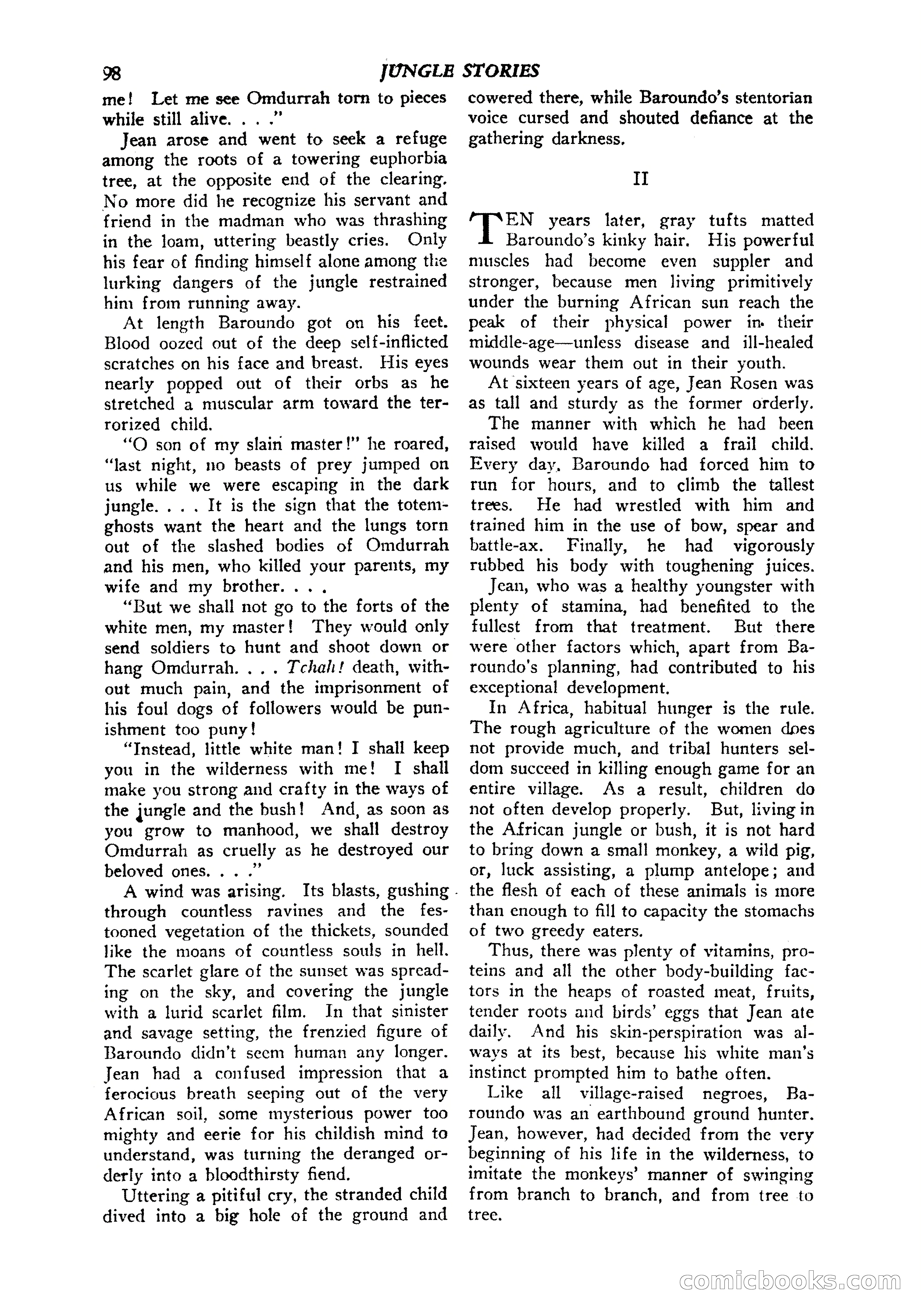 Jungle Stories, Vol. 1, No. 5 — page 100 of 132