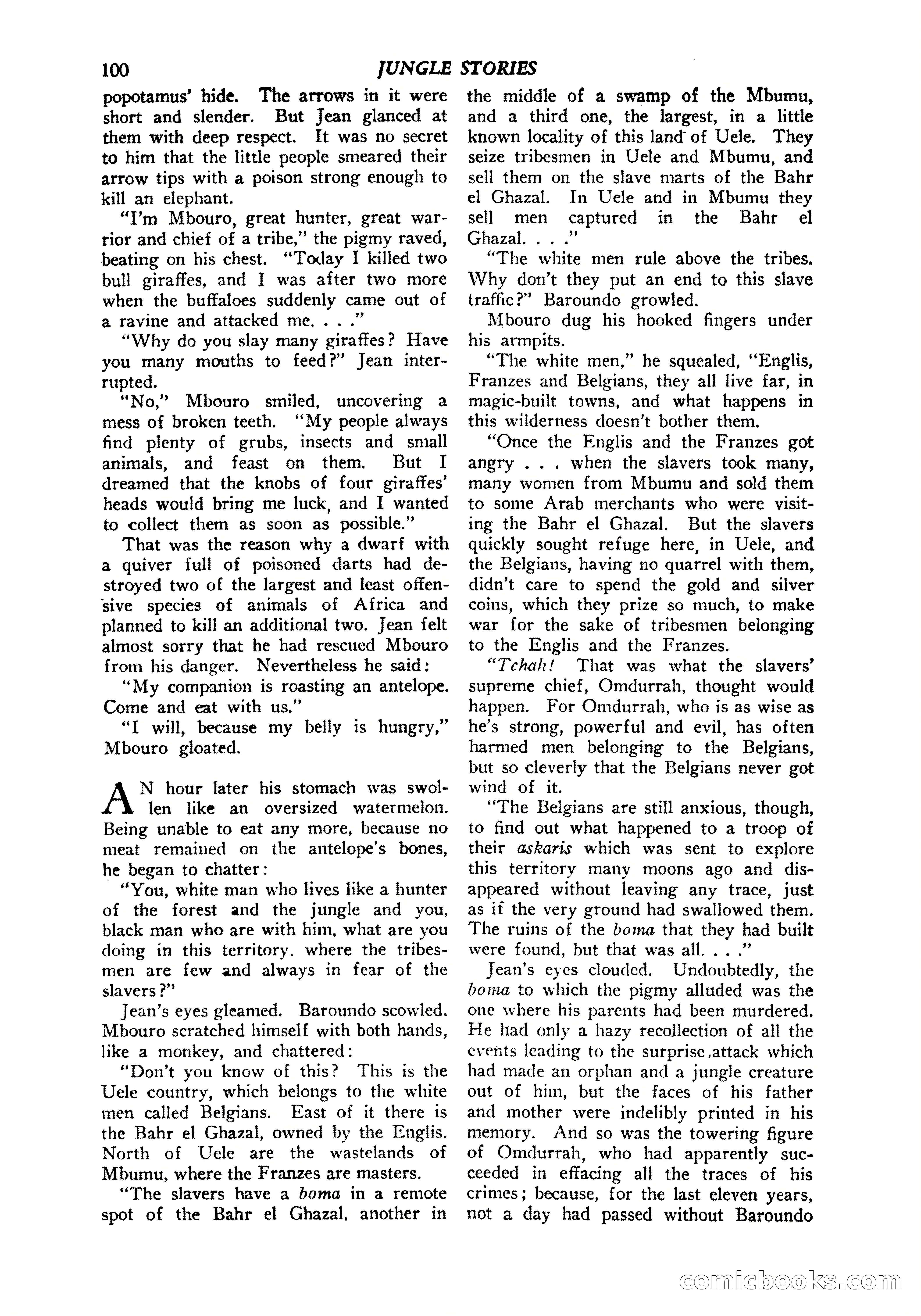Jungle Stories, Vol. 1, No. 5 — page 102 of 132