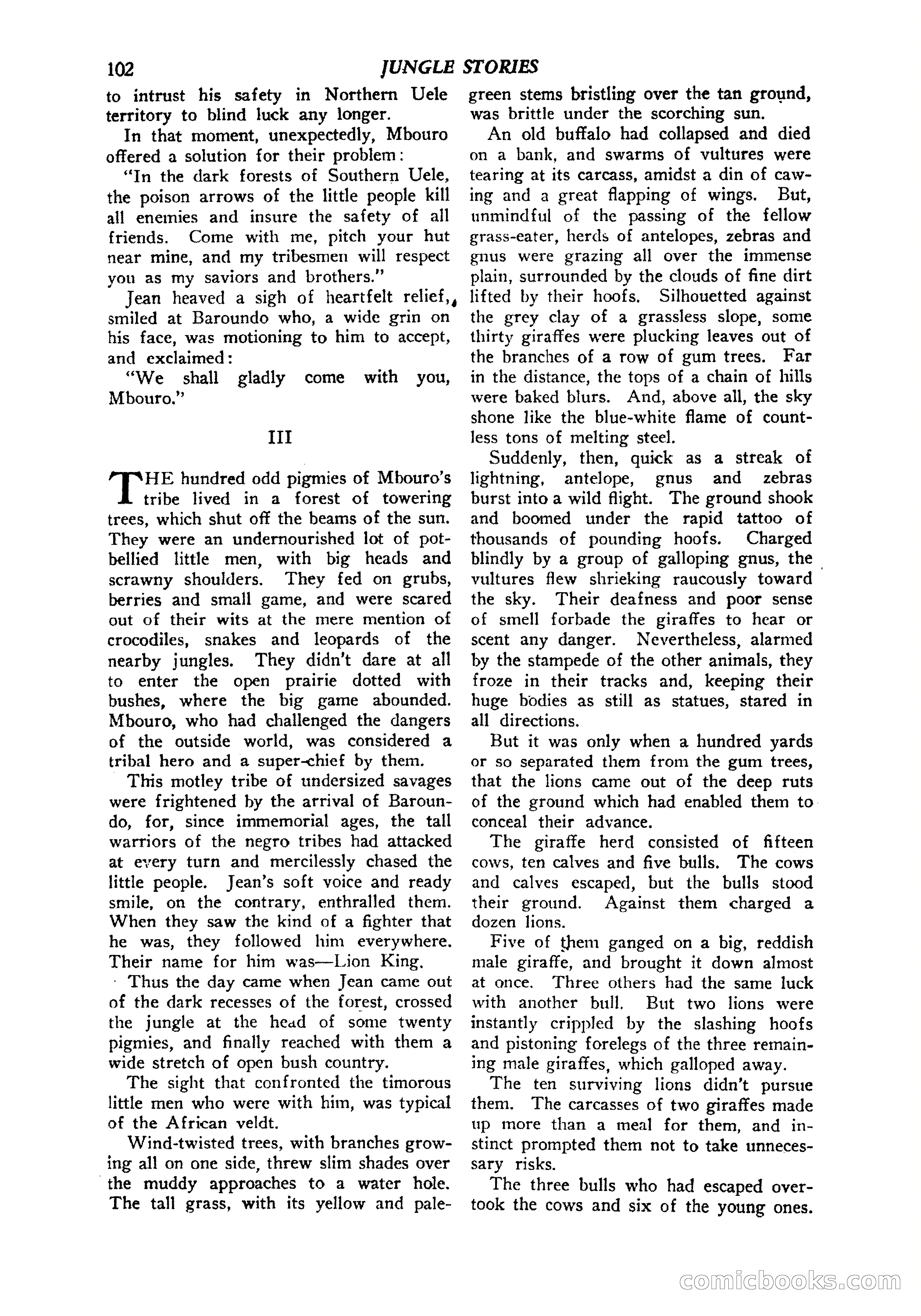 Jungle Stories, Vol. 1, No. 5 — page 104 of 132
