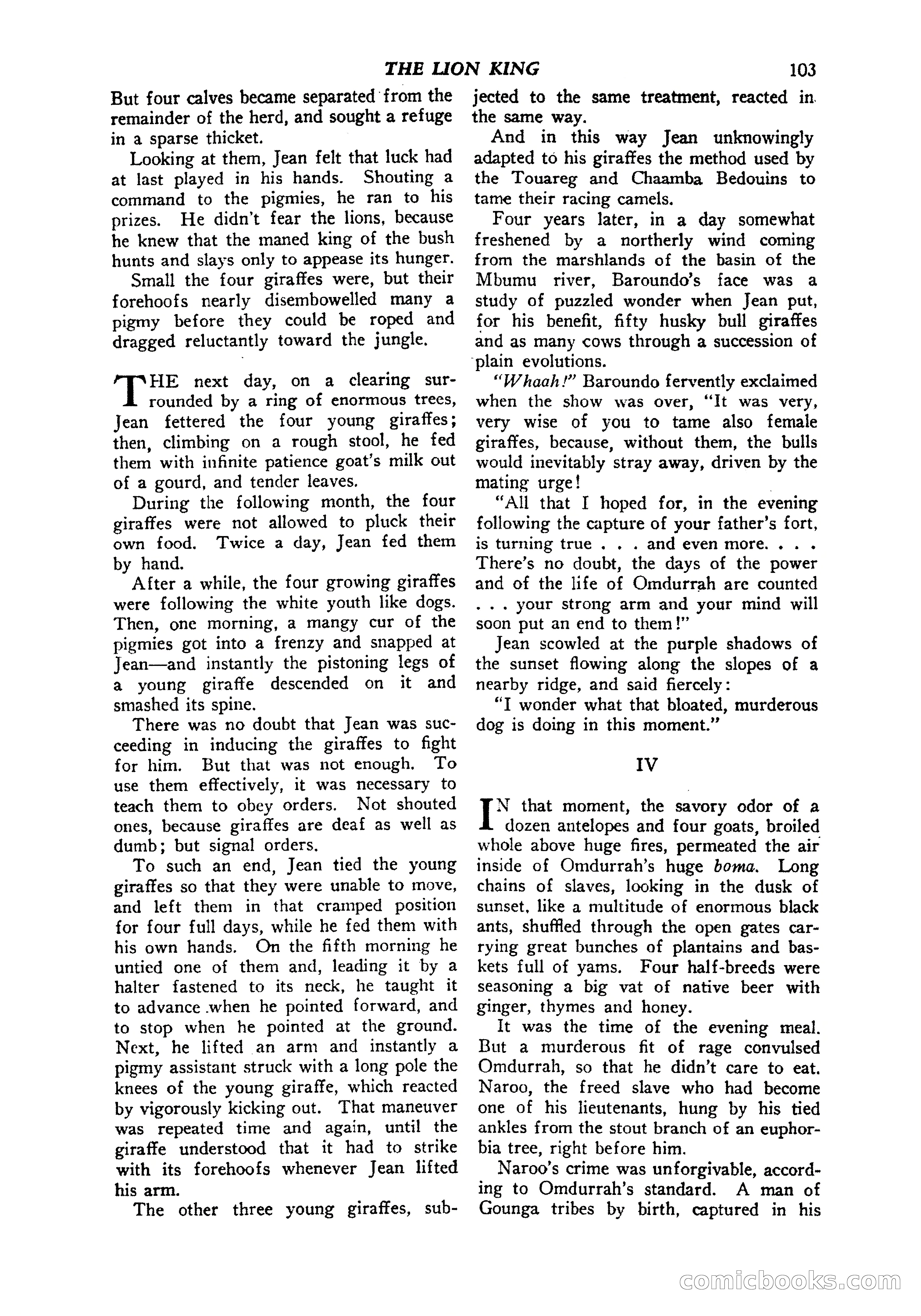 Jungle Stories, Vol. 1, No. 5 — page 105 of 132