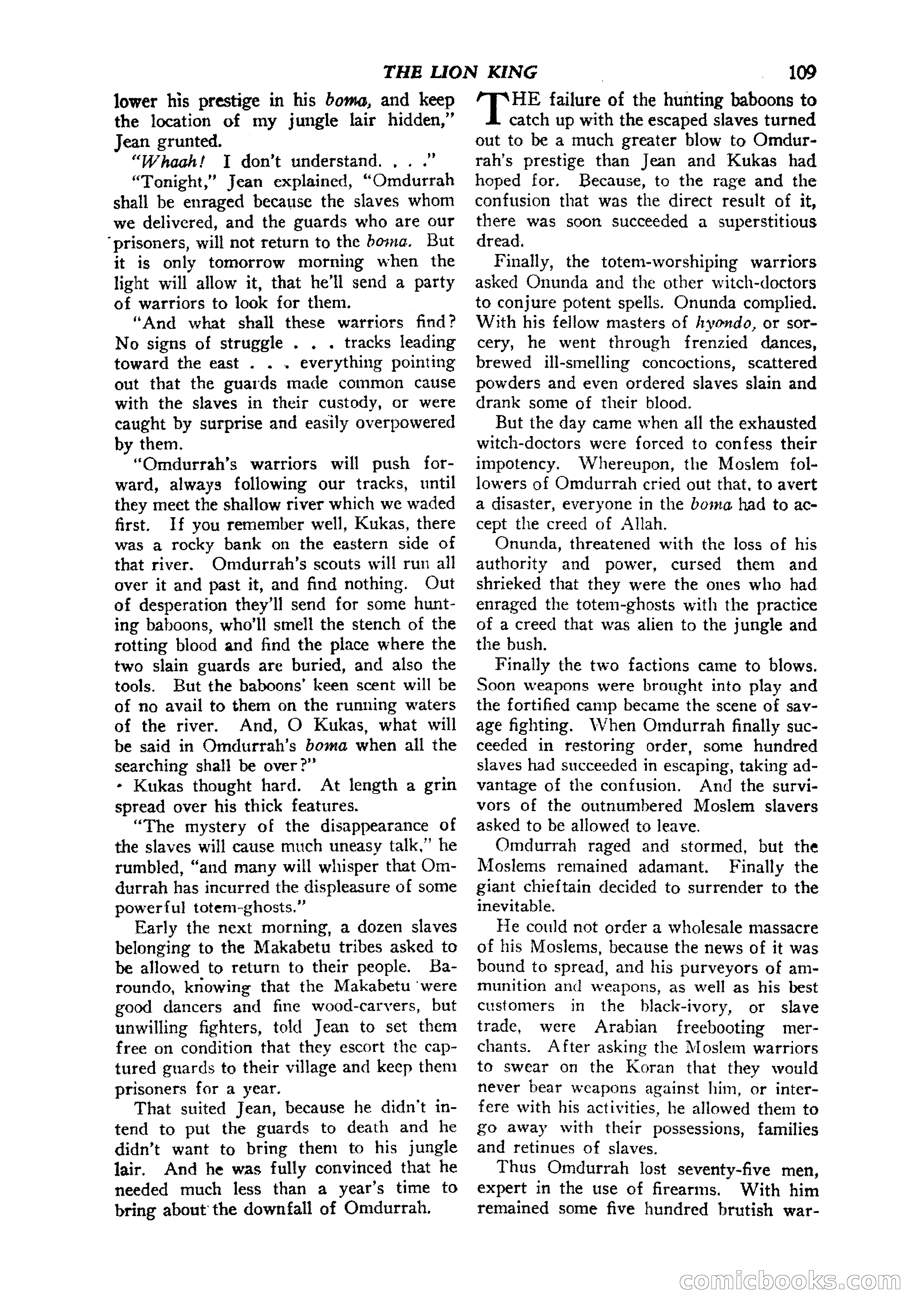 Jungle Stories, Vol. 1, No. 5 — page 111 of 132