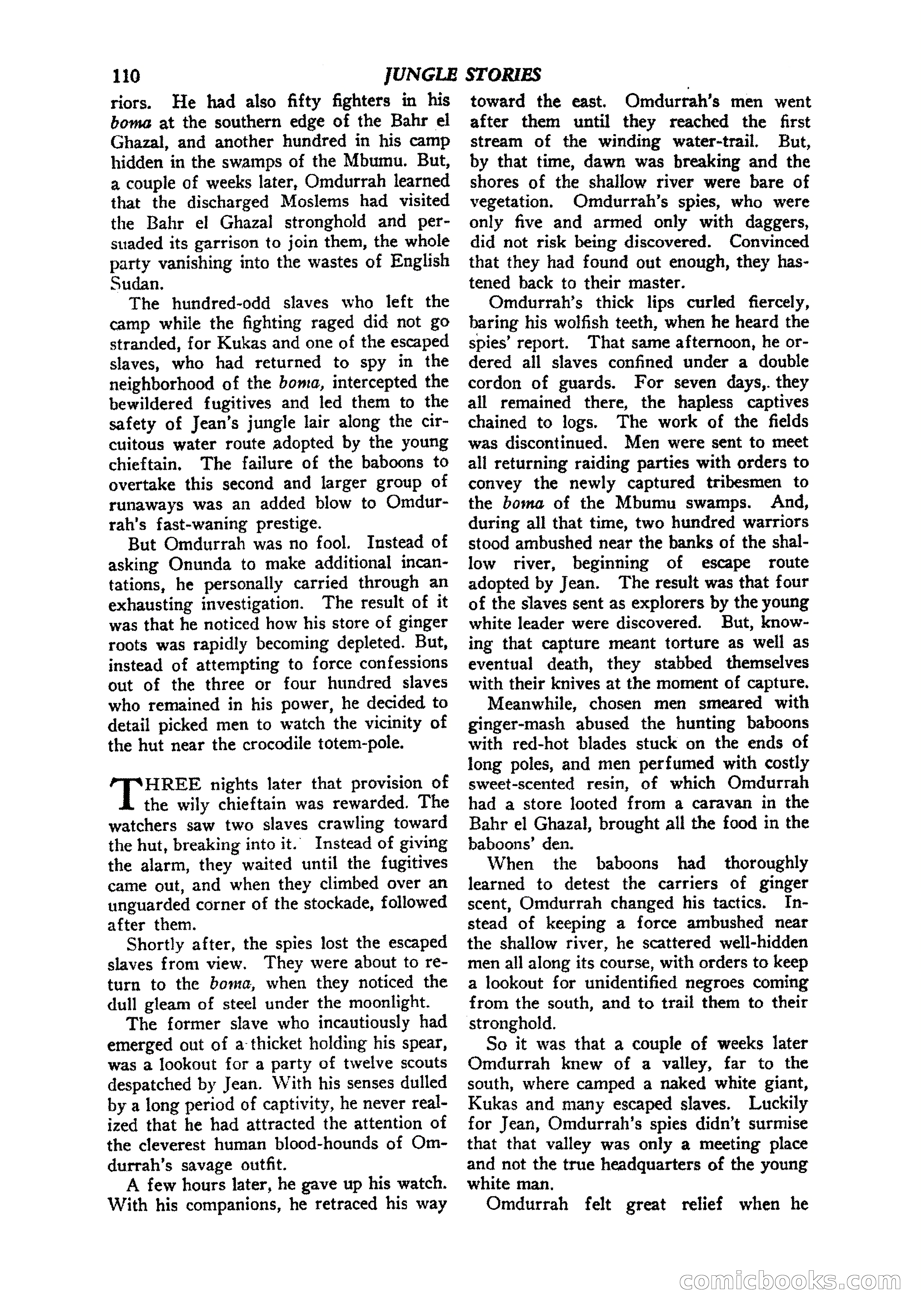 Jungle Stories, Vol. 1, No. 5 — page 112 of 132