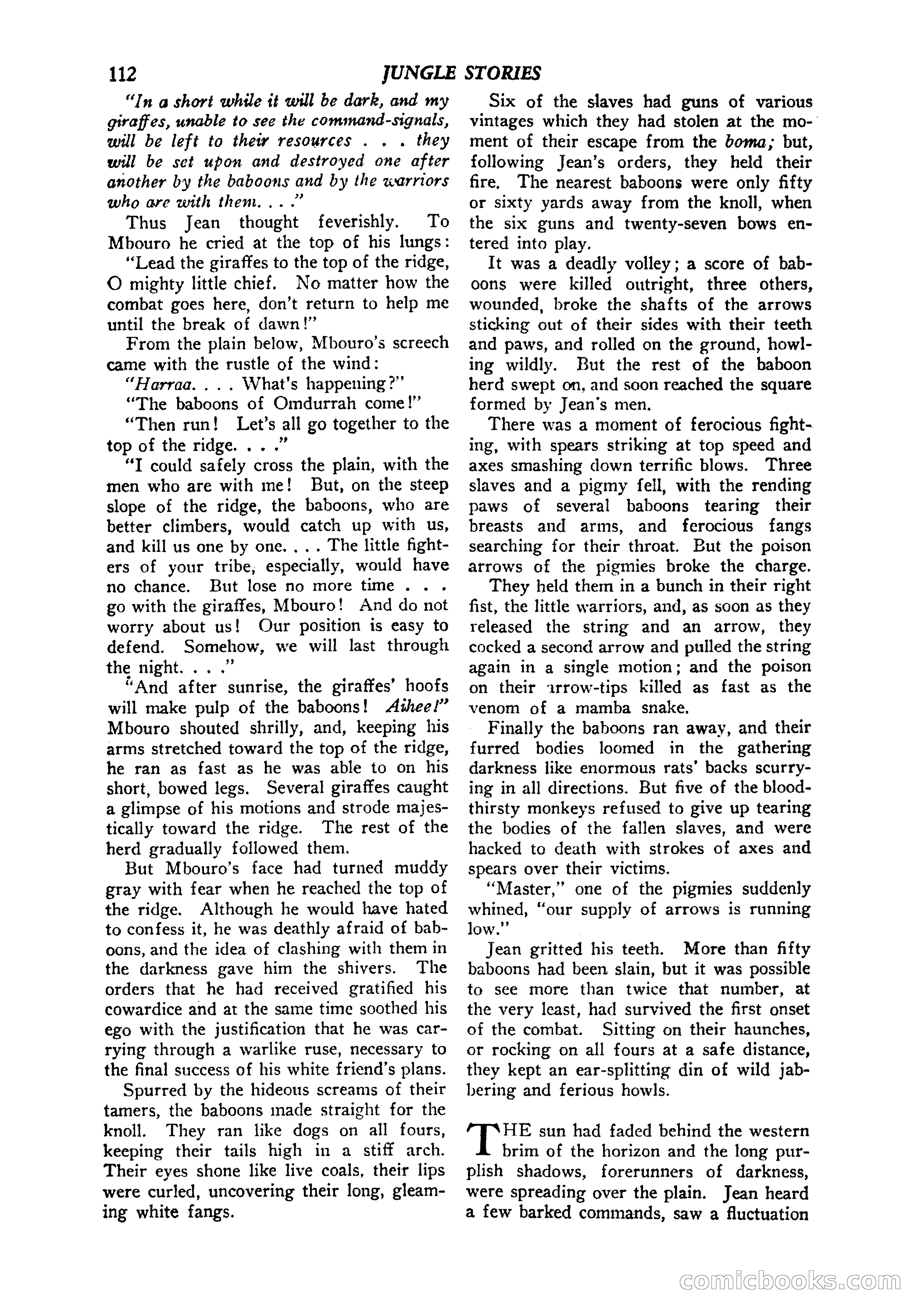 Jungle Stories, Vol. 1, No. 5 — page 114 of 132