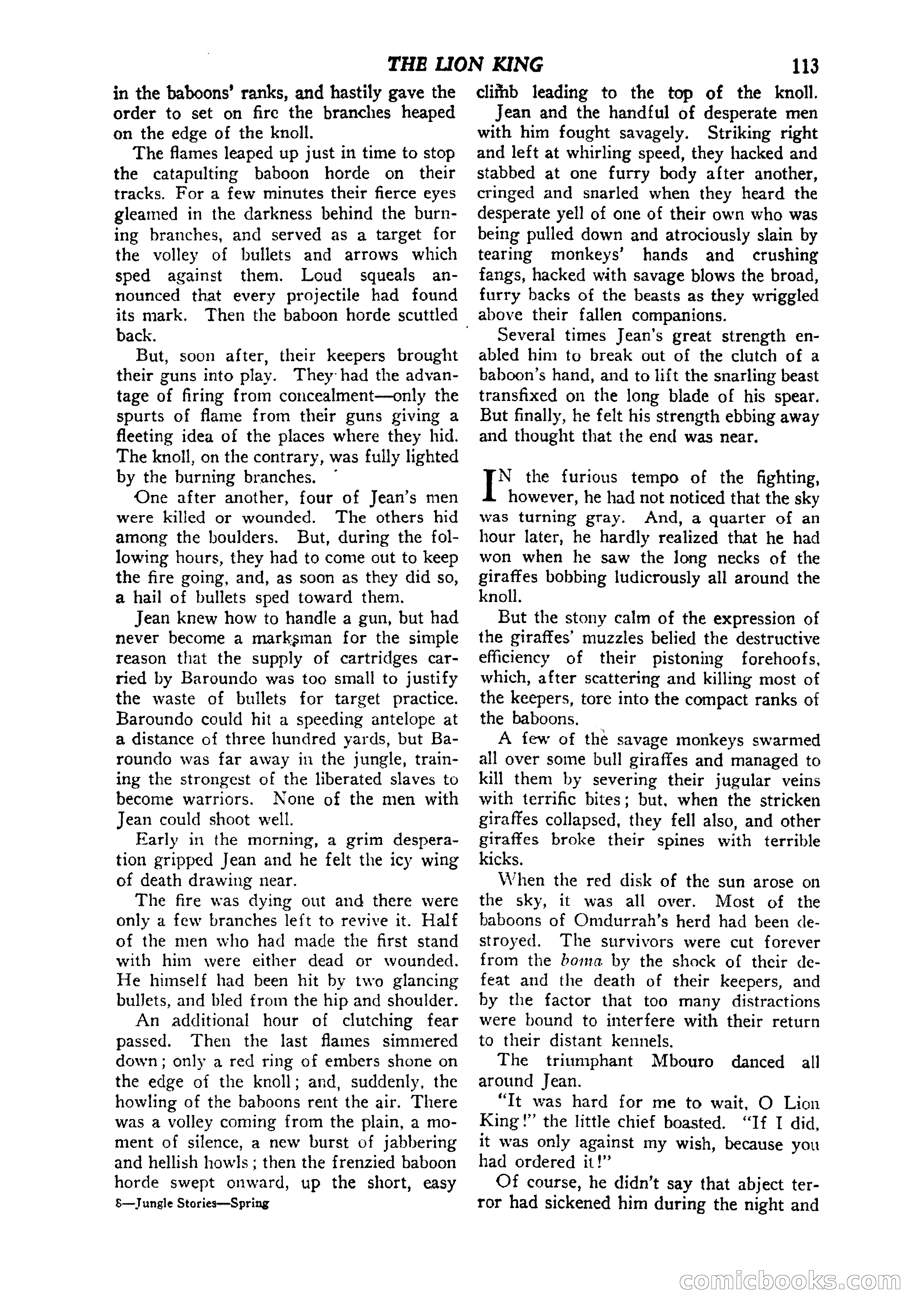 Jungle Stories, Vol. 1, No. 5 — page 115 of 132