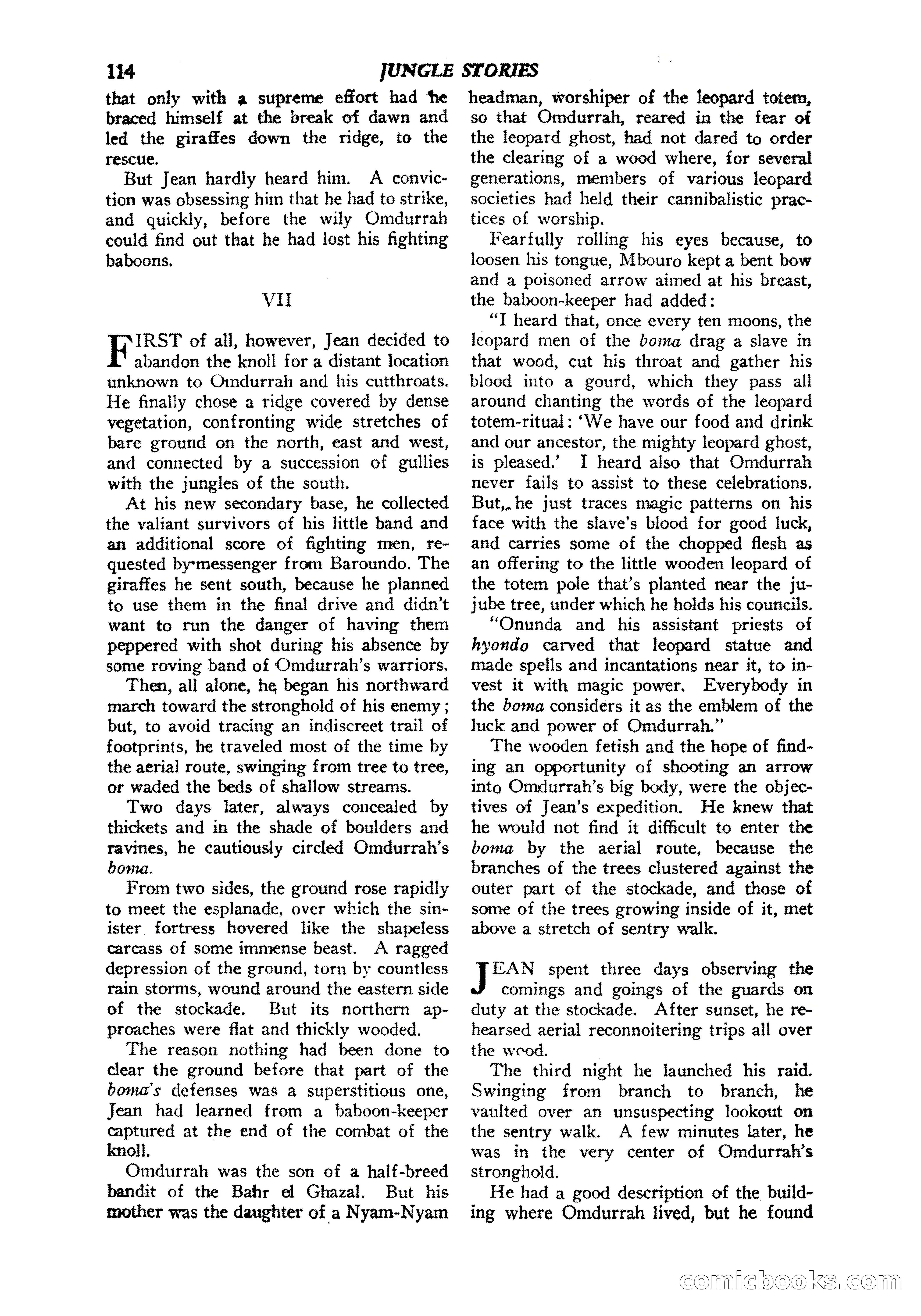 Jungle Stories, Vol. 1, No. 5 — page 116 of 132