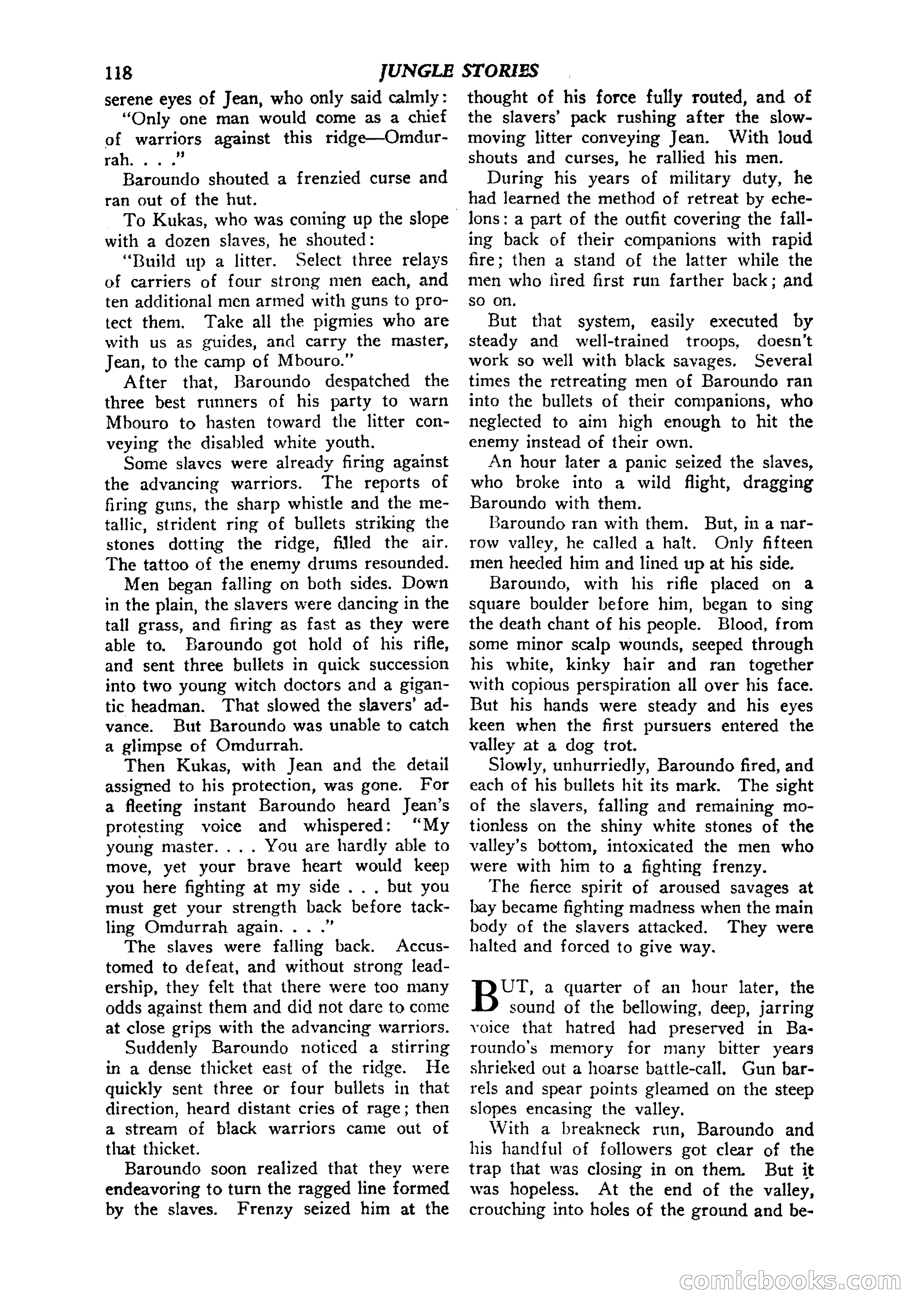 Jungle Stories, Vol. 1, No. 5 — page 120 of 132