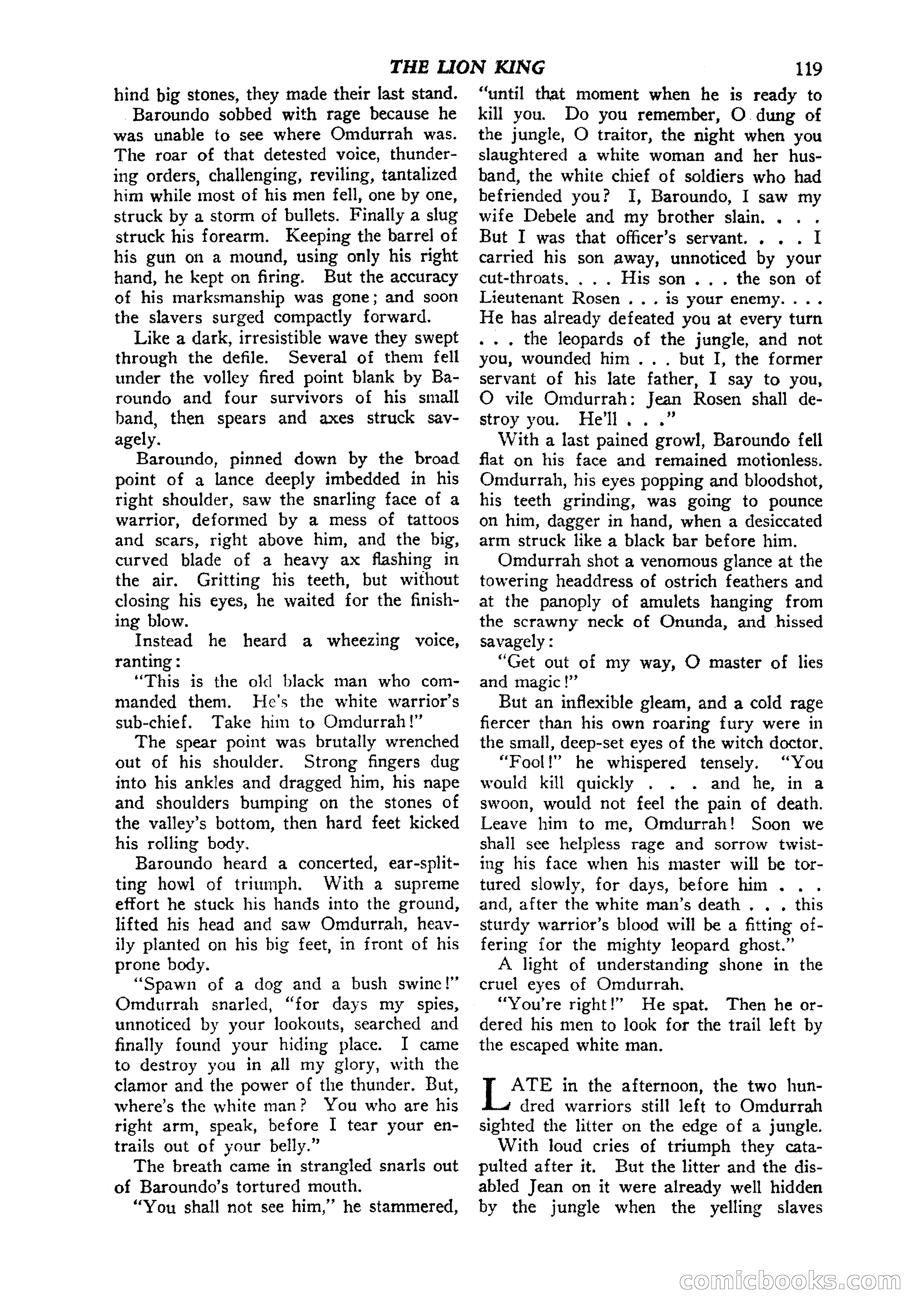 Jungle Stories, Vol. 1, No. 5 — page 121 of 132