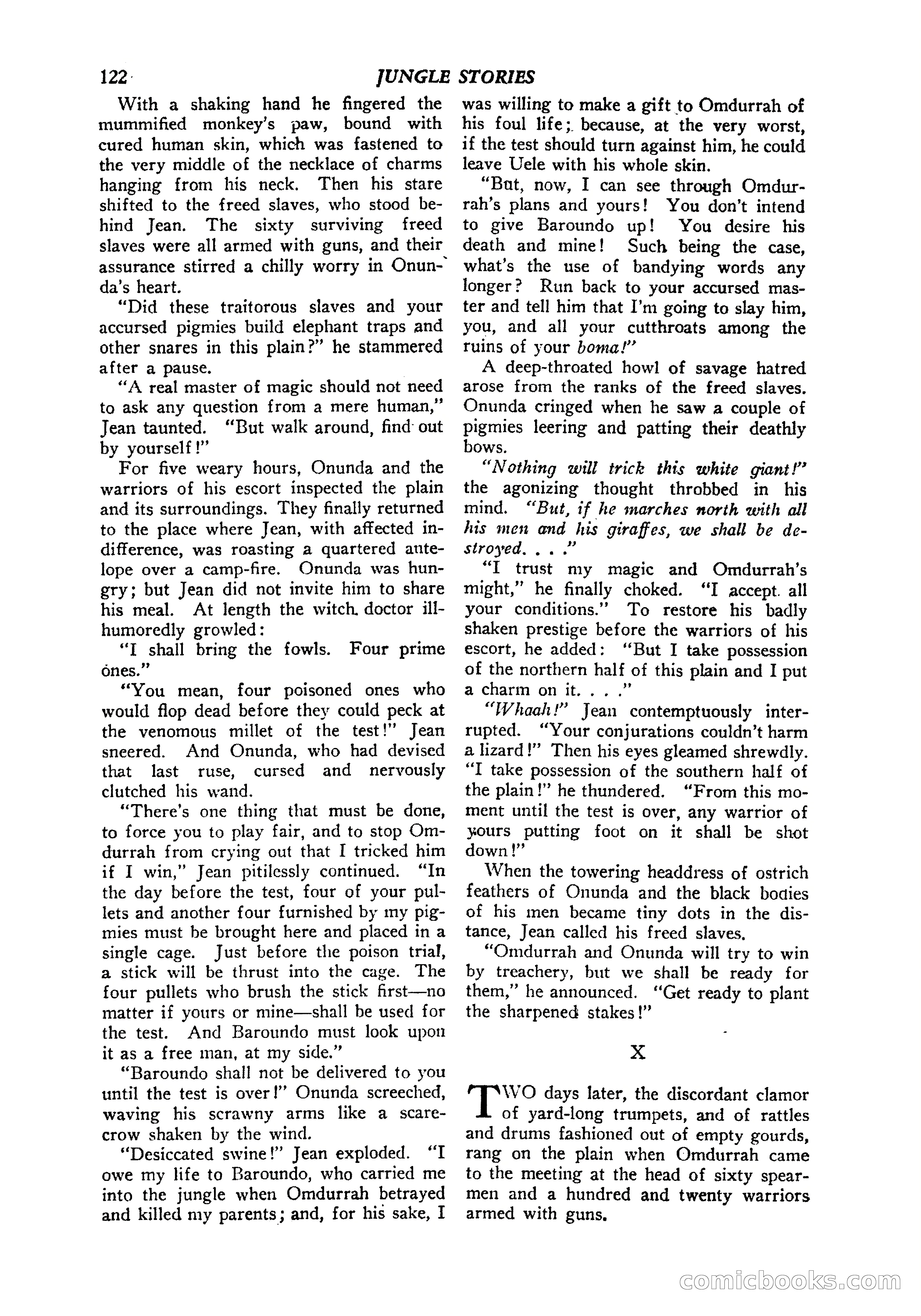 Jungle Stories, Vol. 1, No. 5 — page 124 of 132