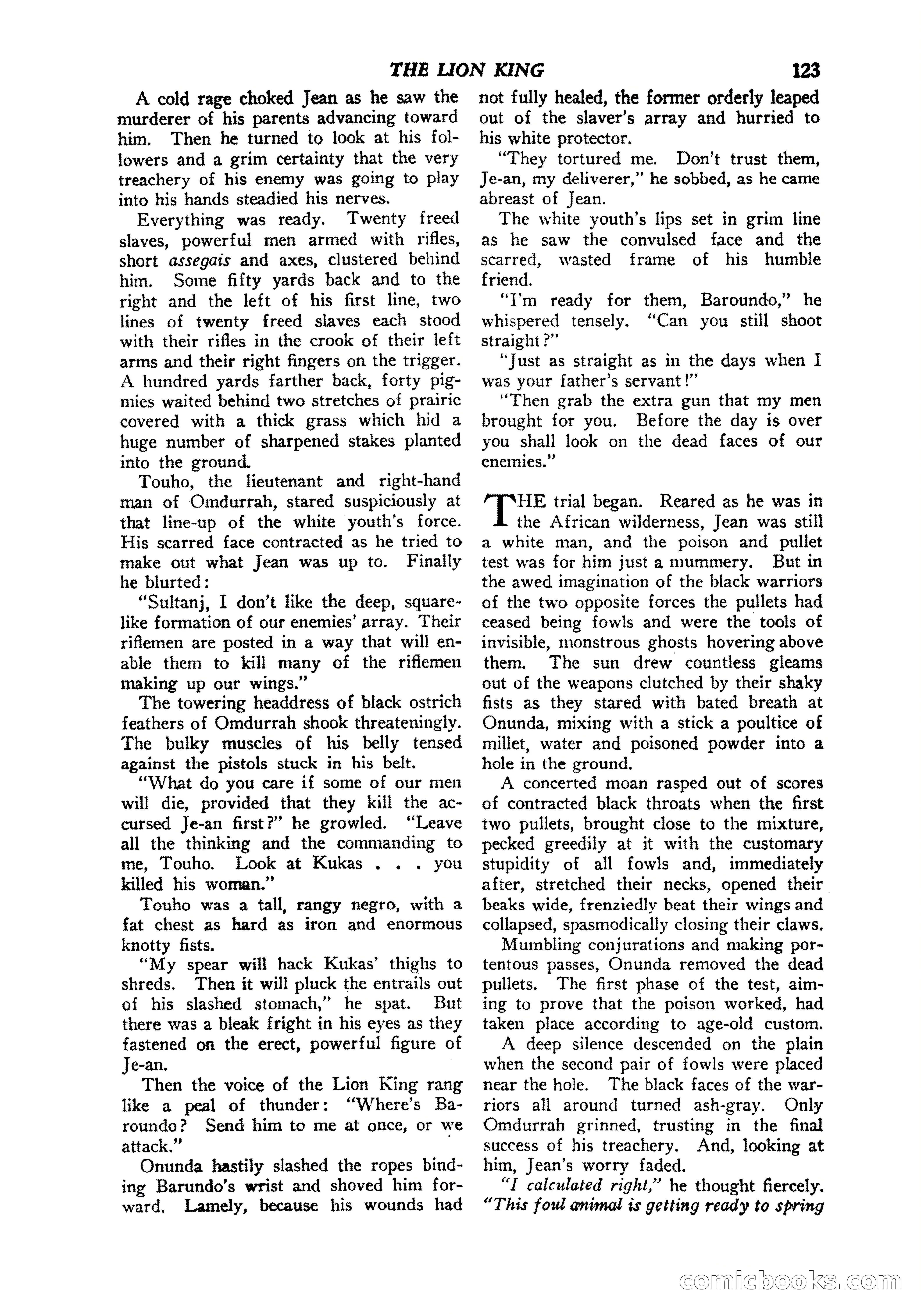 Jungle Stories, Vol. 1, No. 5 — page 125 of 132