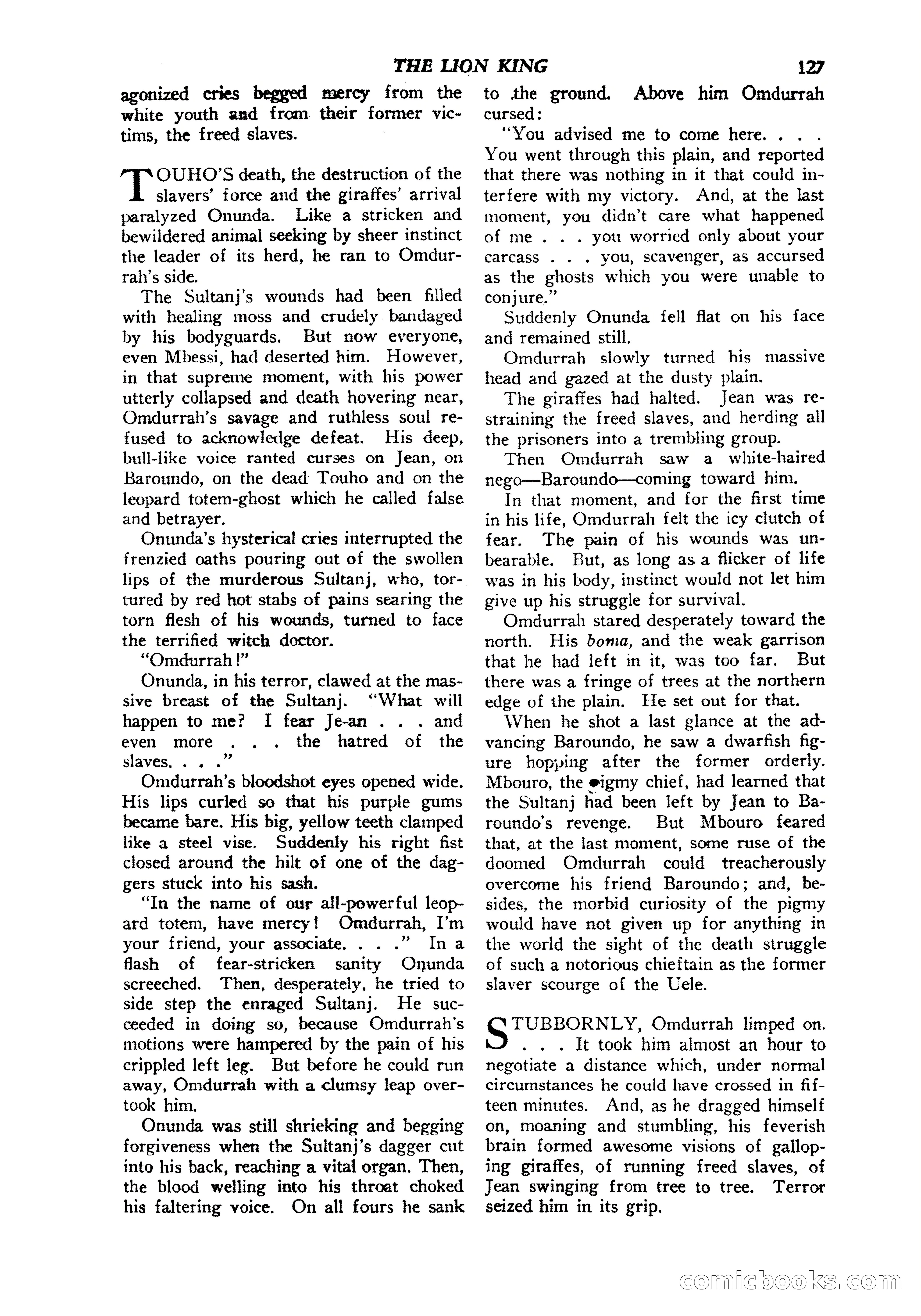 Jungle Stories, Vol. 1, No. 5 — page 129 of 132