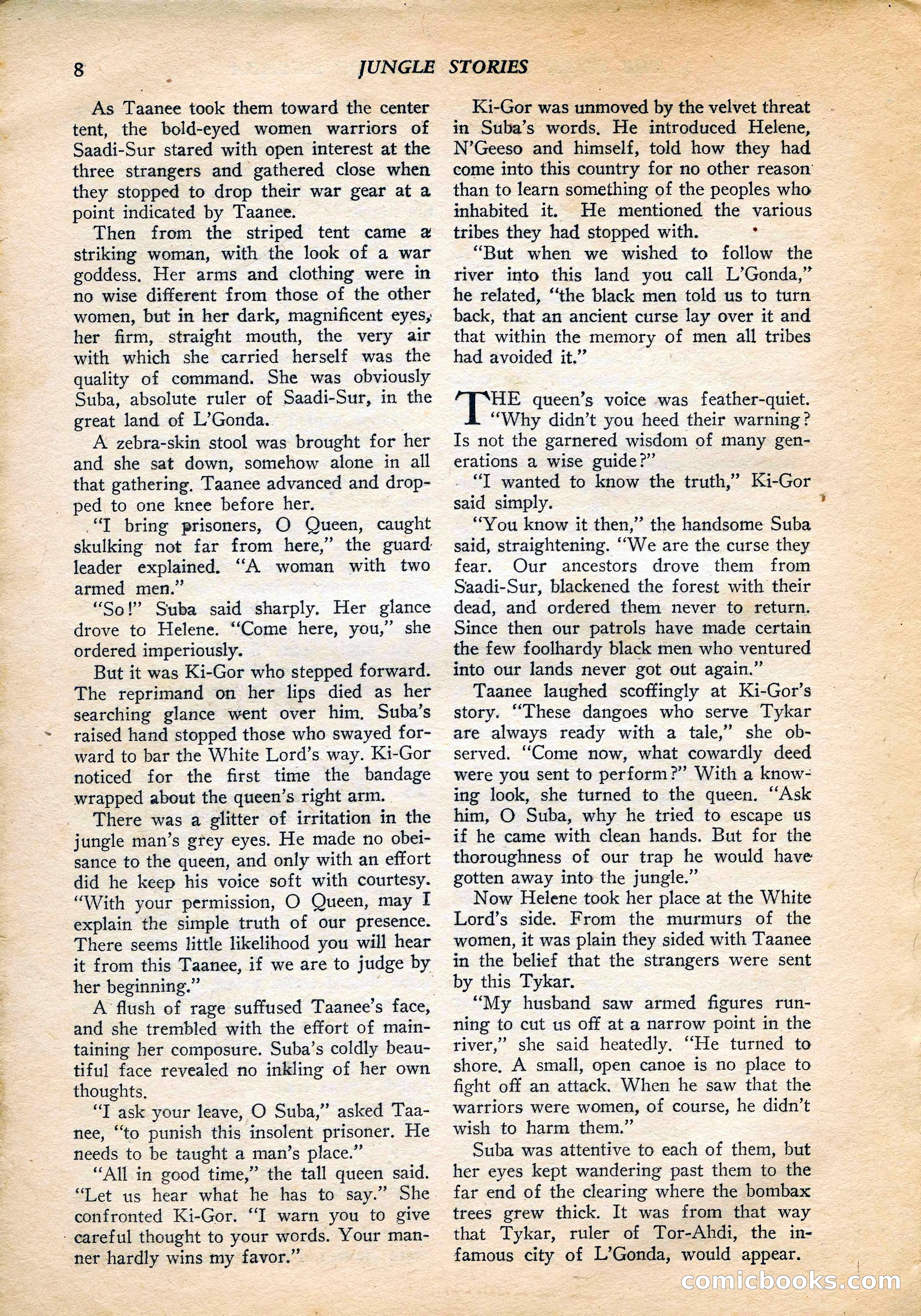 Jungle Stories, Vol. 4, No. 1 — page 10 of 132