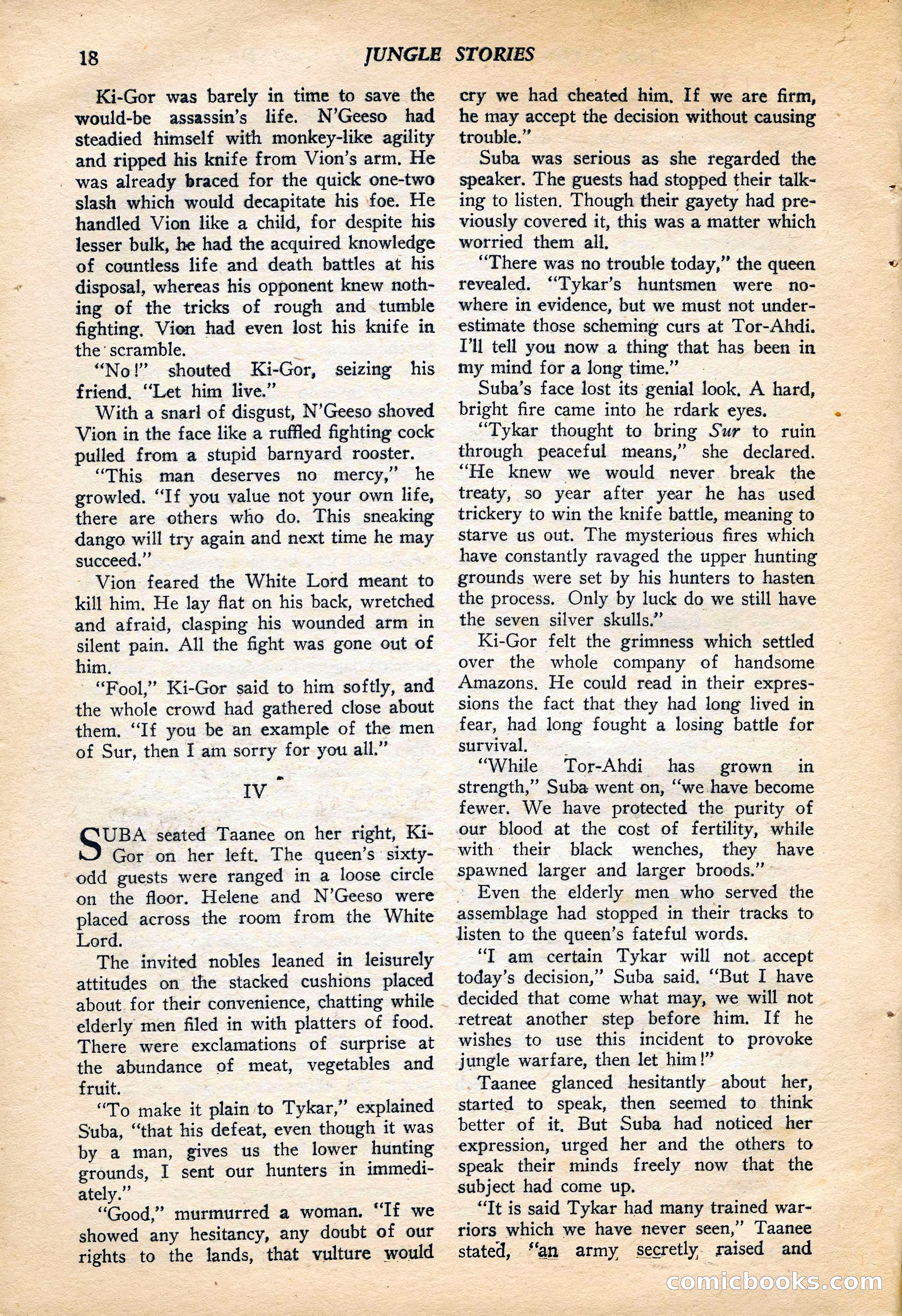 Jungle Stories, Vol. 4, No. 1 — page 20 of 132