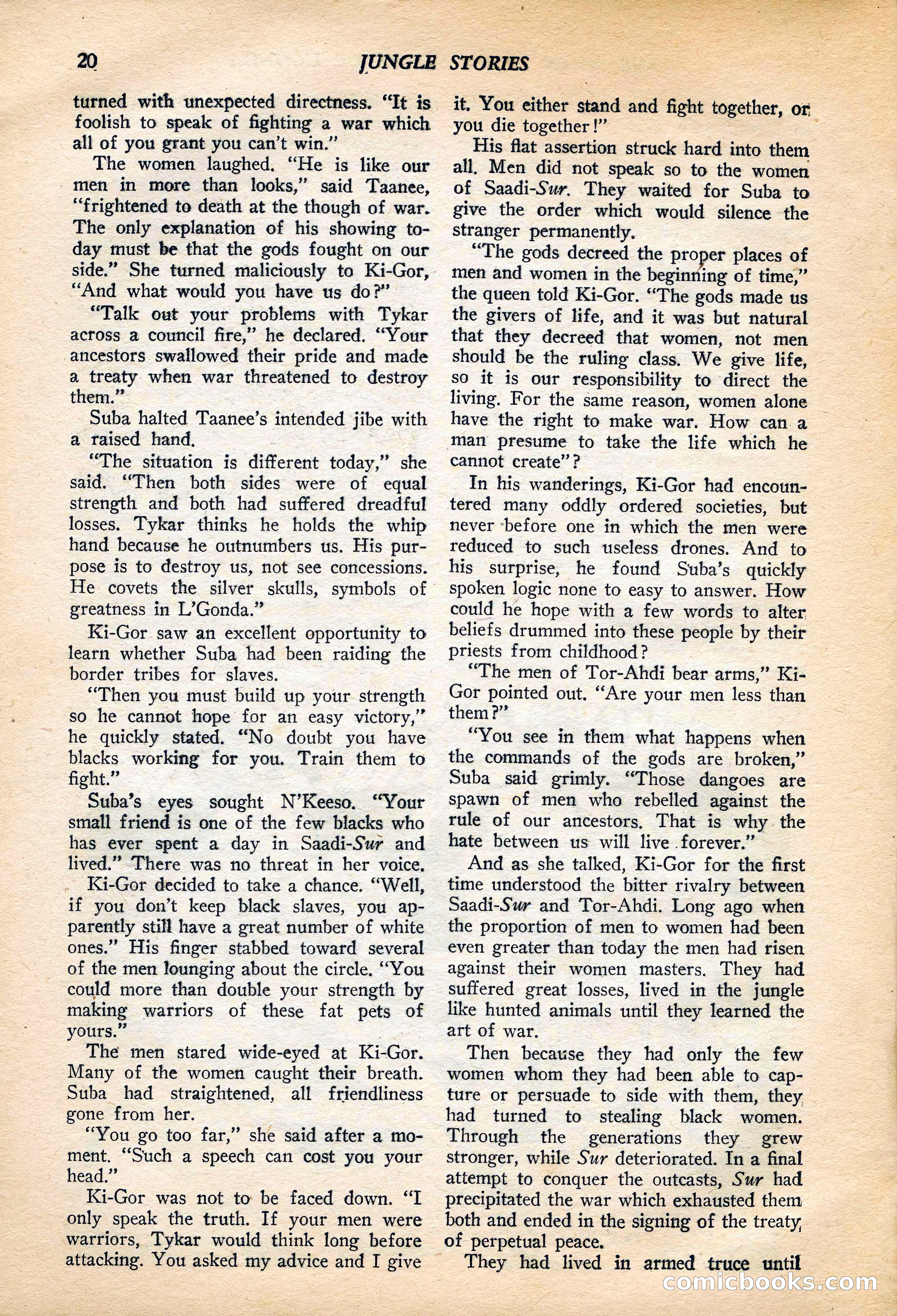 Jungle Stories, Vol. 4, No. 1 — page 22 of 132
