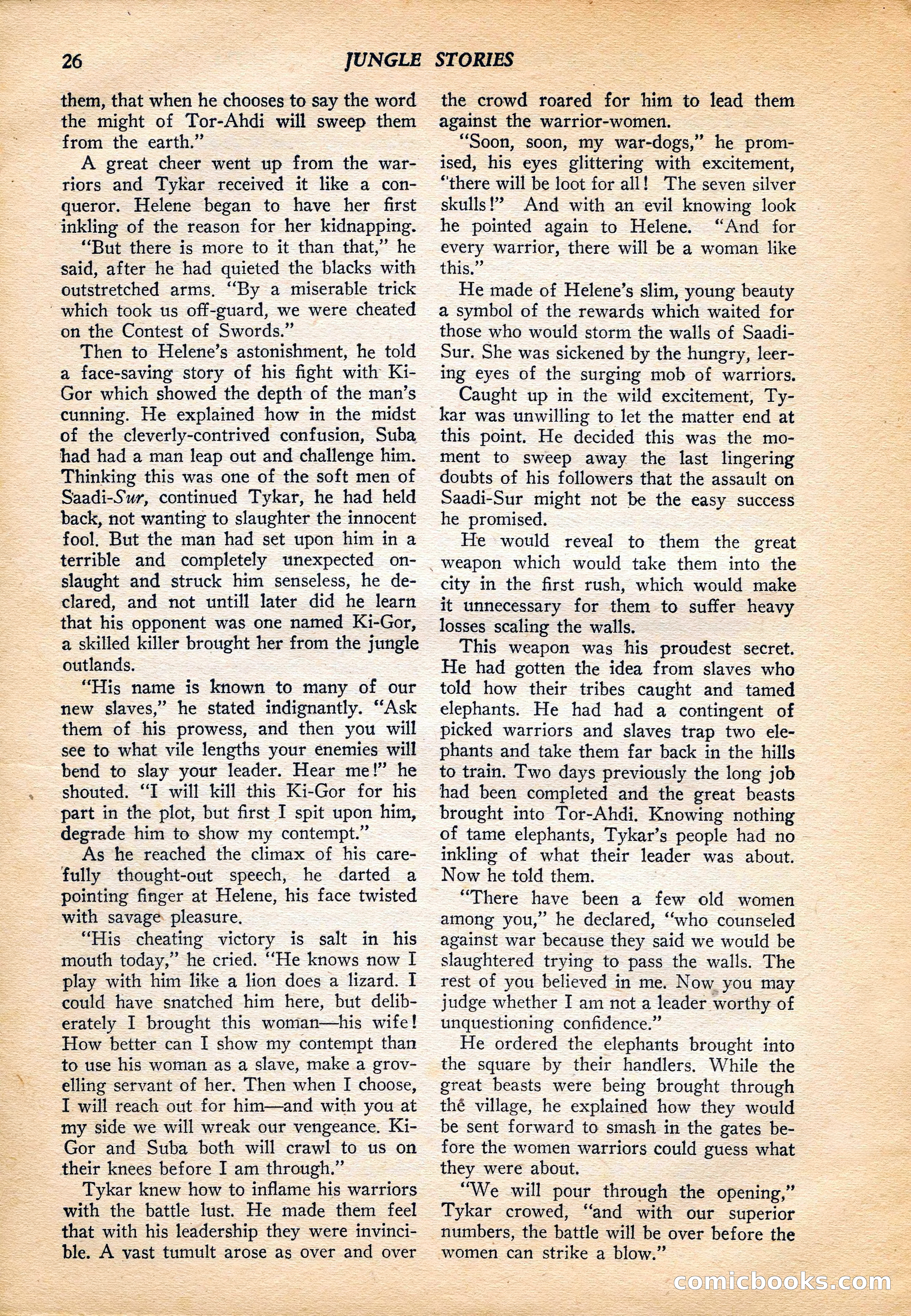 Jungle Stories, Vol. 4, No. 1 — page 28 of 132