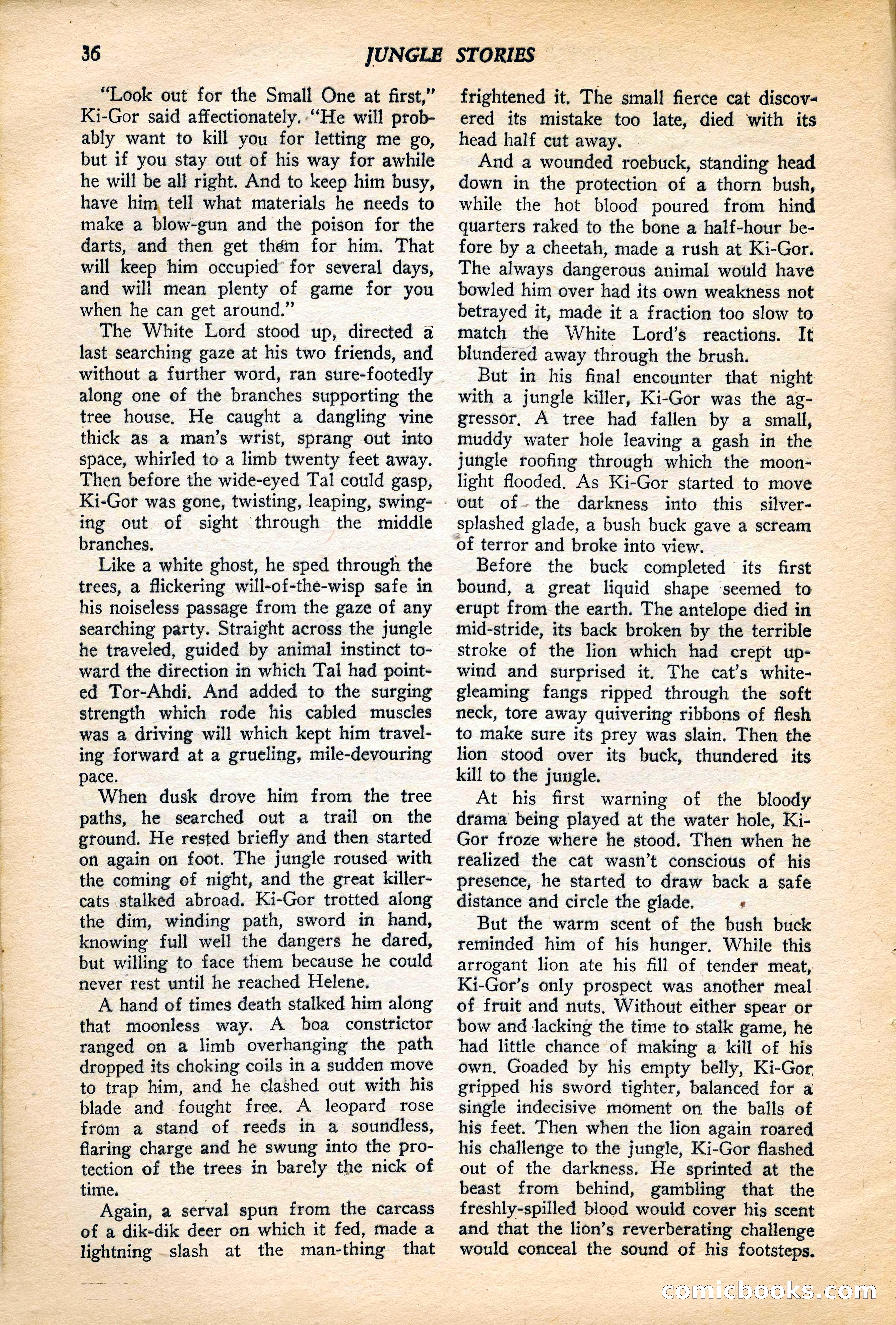 Jungle Stories, Vol. 4, No. 1 — page 38 of 132