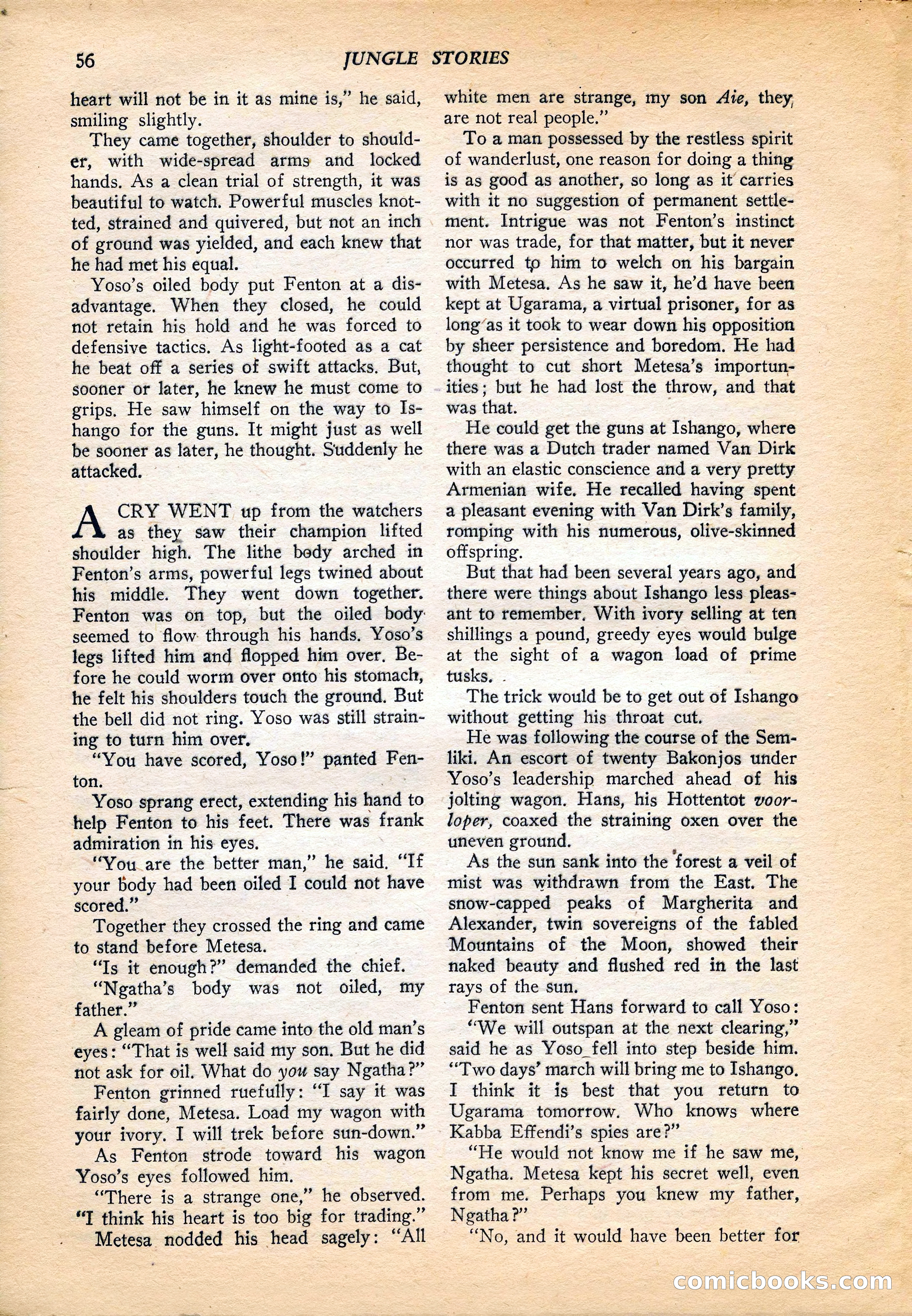 Jungle Stories, Vol. 4, No. 1 — page 58 of 132