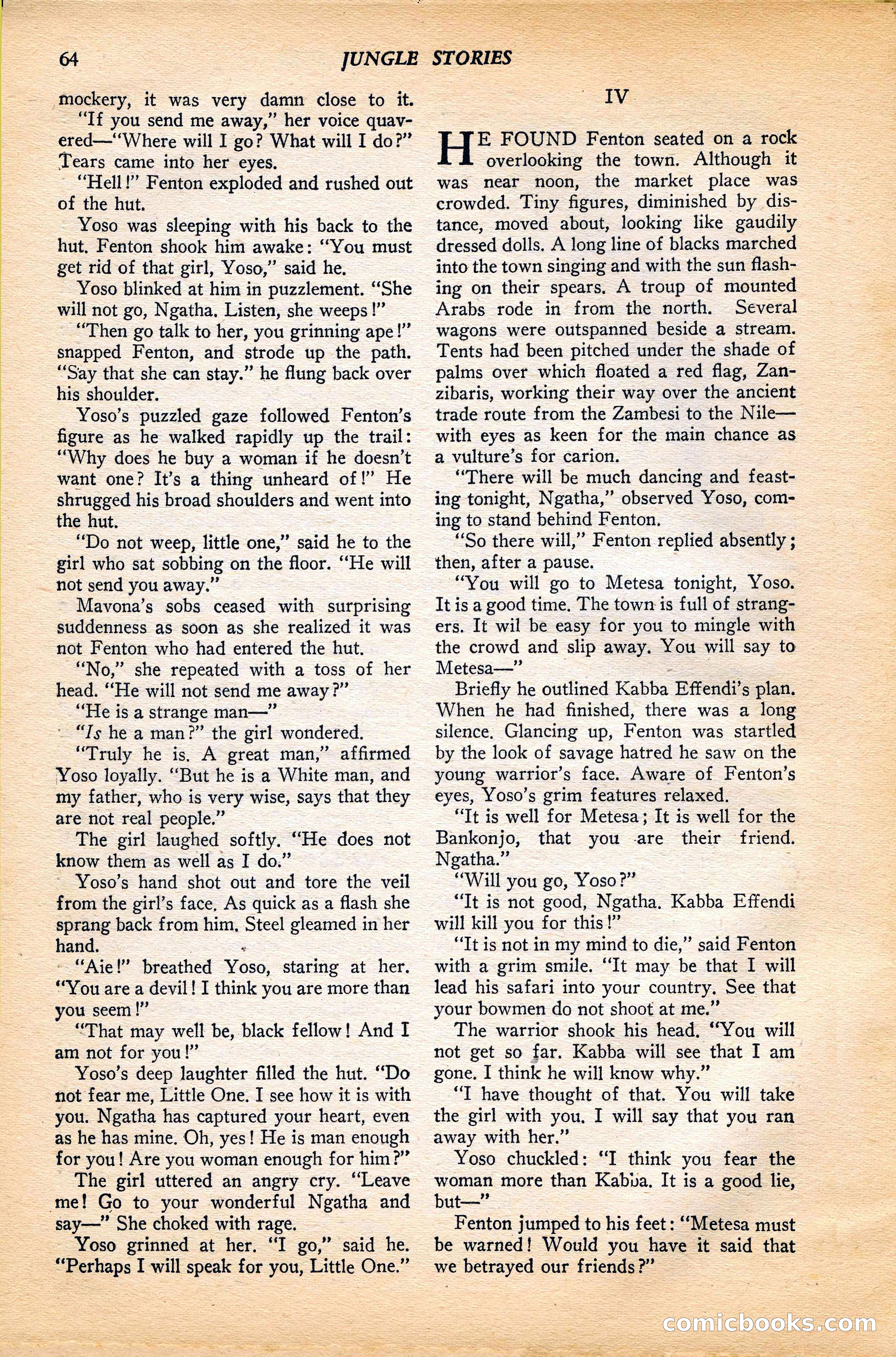 Jungle Stories, Vol. 4, No. 1 — page 66 of 132
