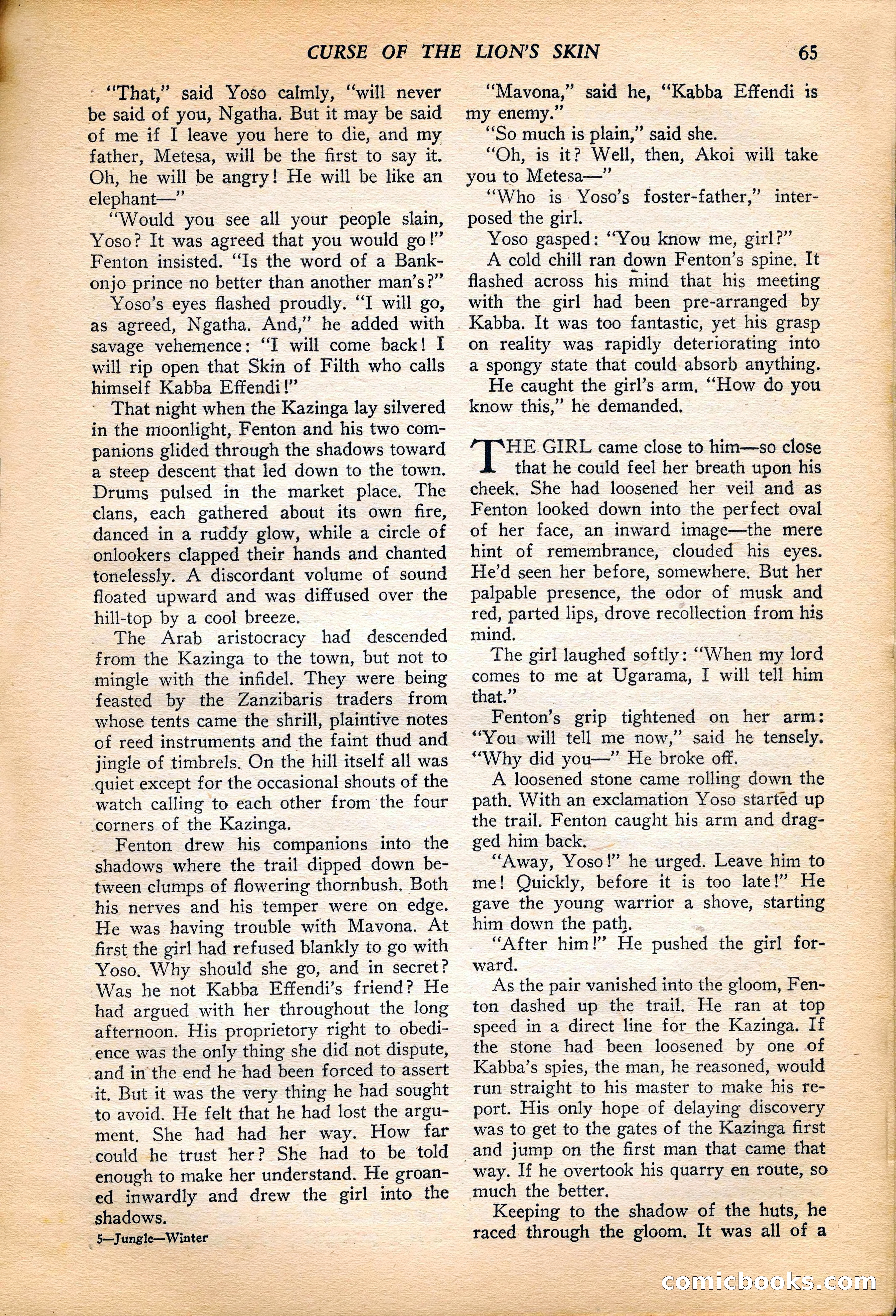 Jungle Stories, Vol. 4, No. 1 — page 67 of 132