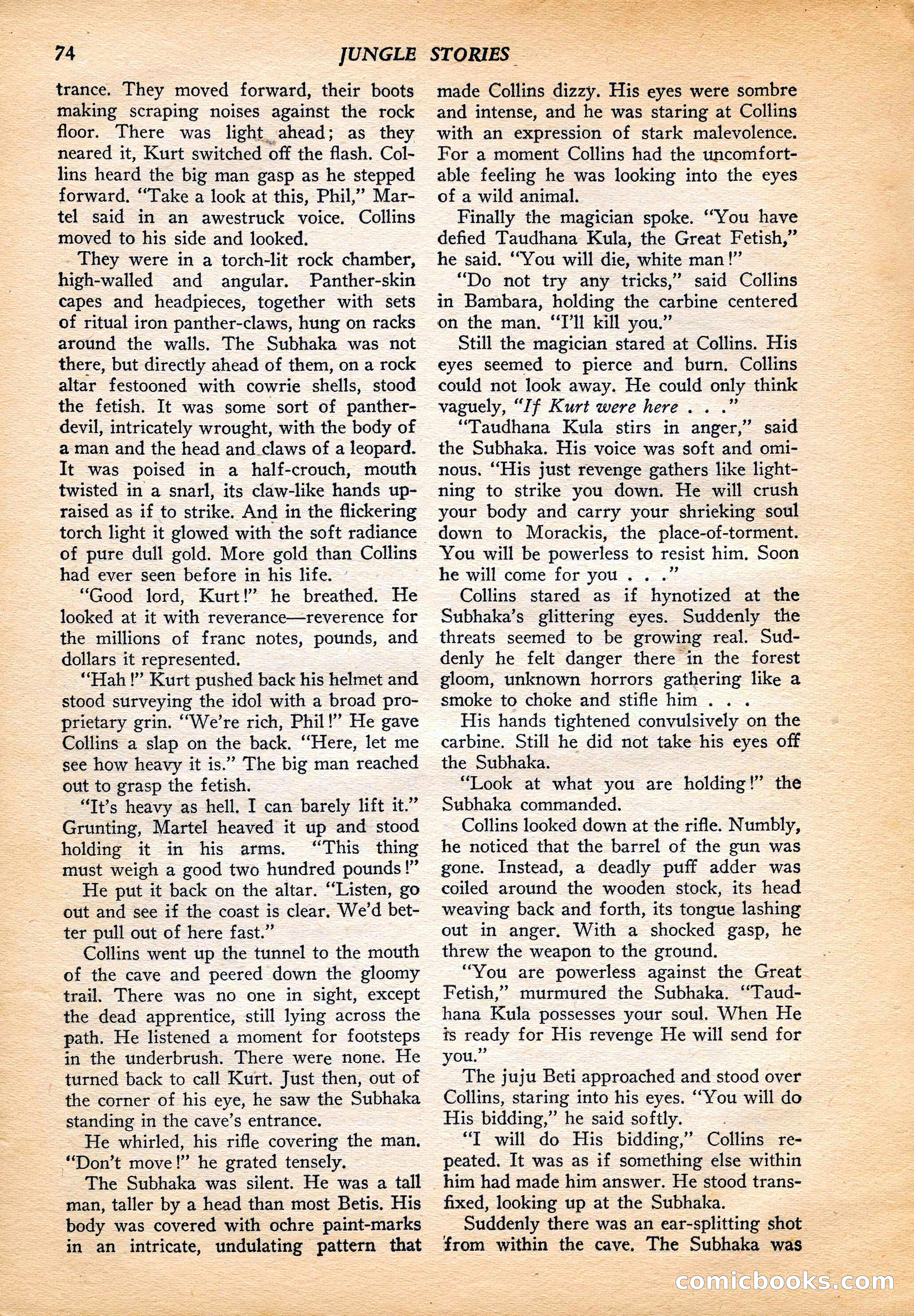 Jungle Stories, Vol. 4, No. 1 — page 76 of 132