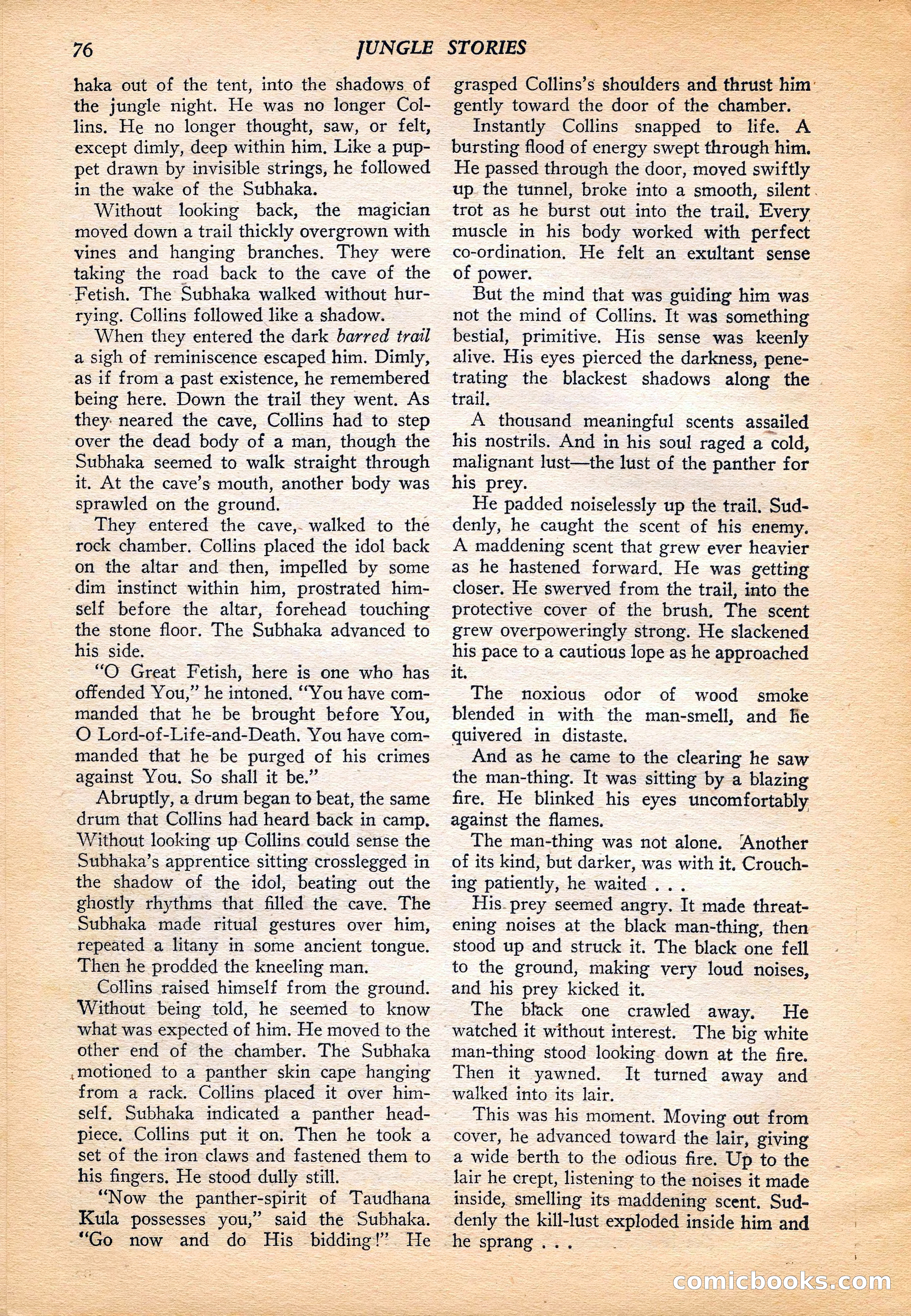 Jungle Stories, Vol. 4, No. 1 — page 78 of 132