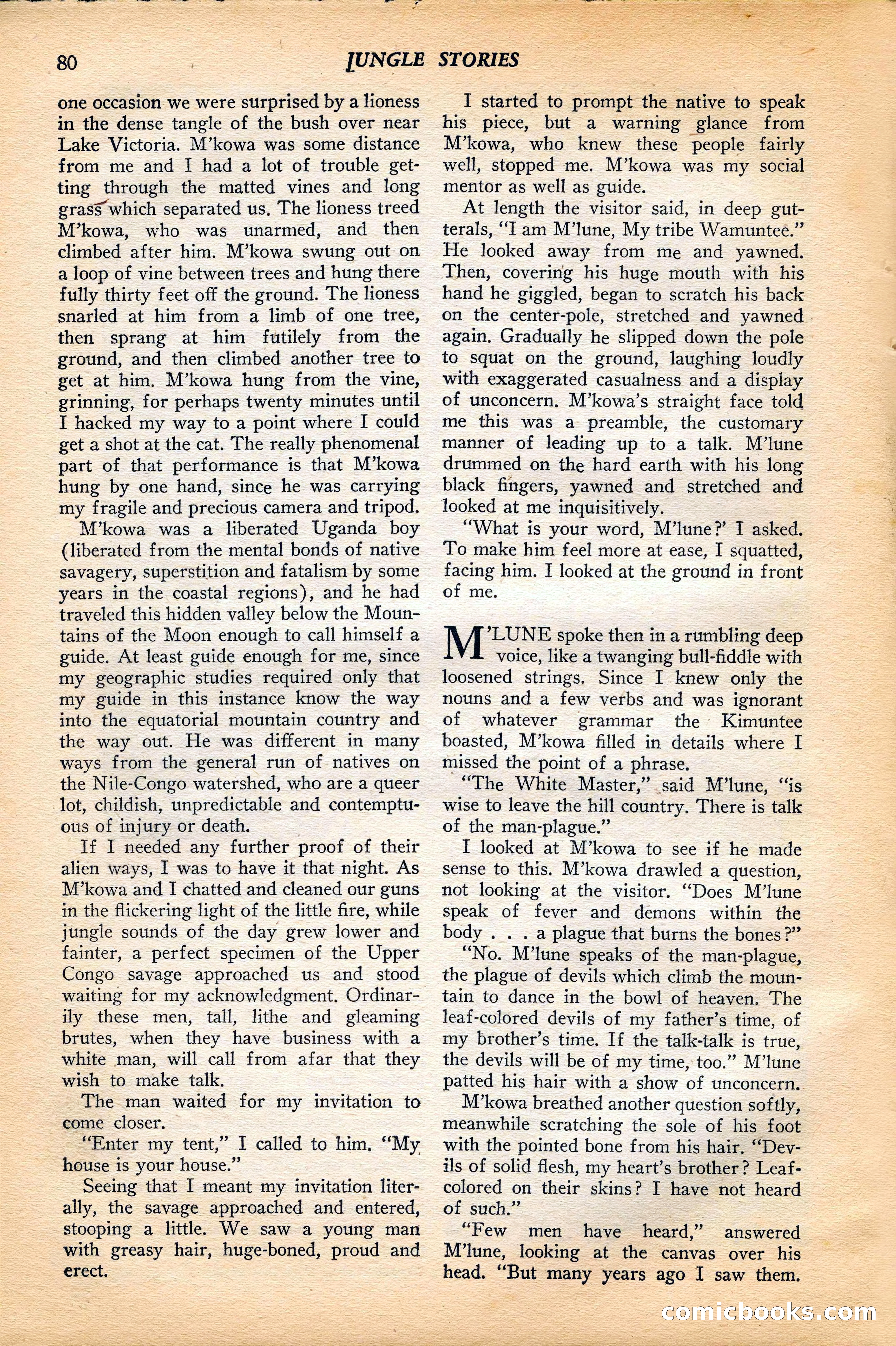 Jungle Stories, Vol. 4, No. 1 — page 82 of 132