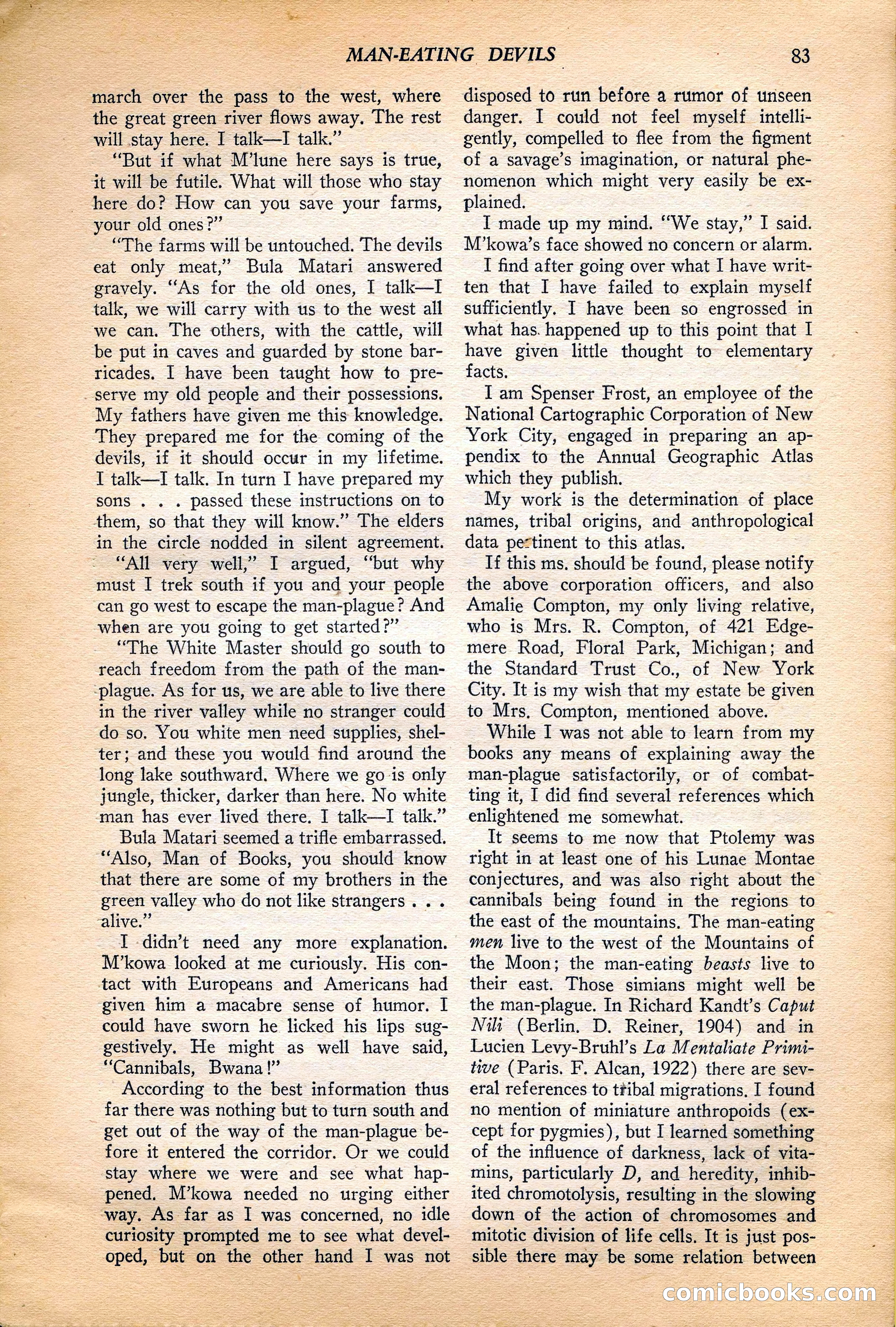 Jungle Stories, Vol. 4, No. 1 — page 85 of 132