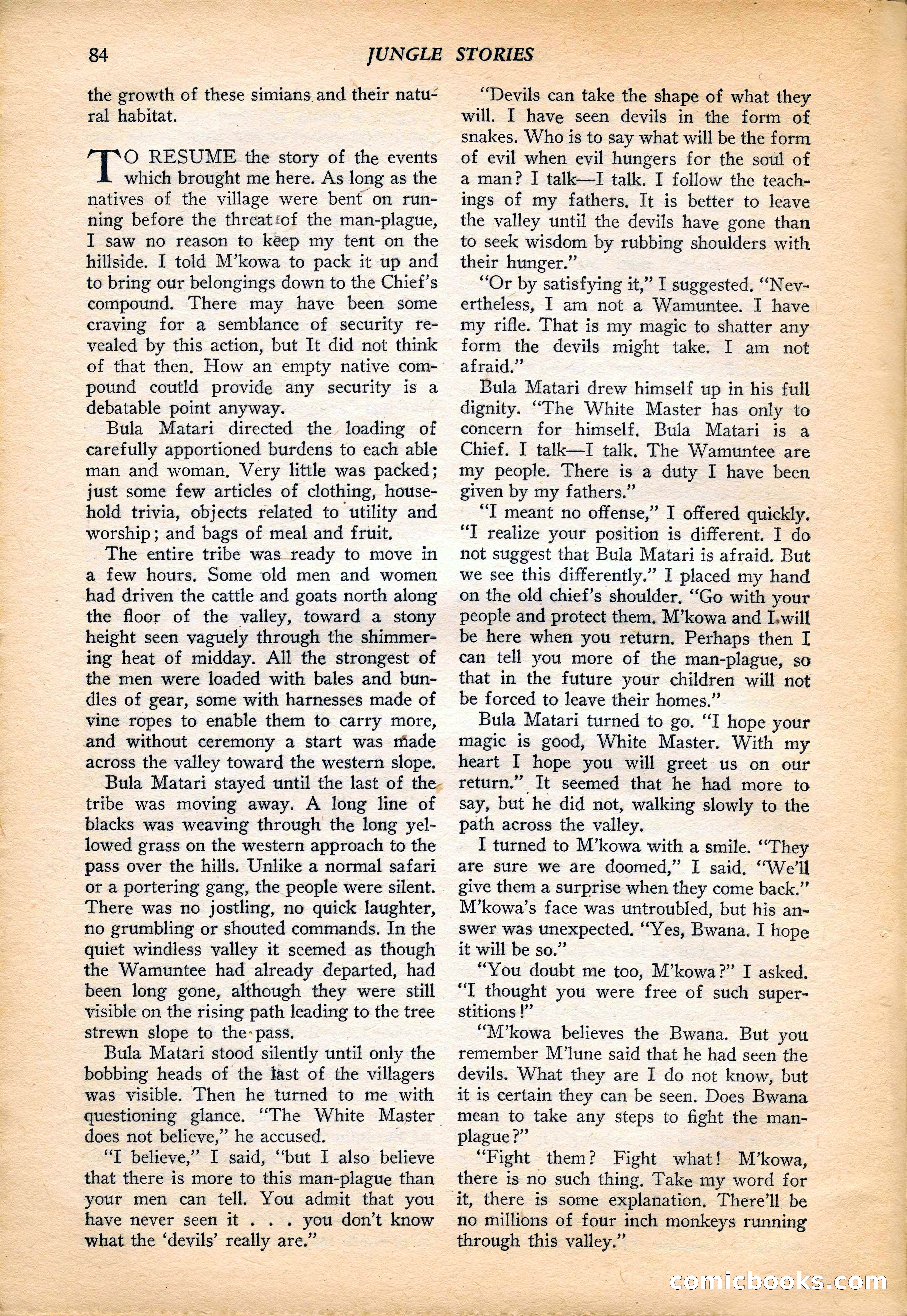 Jungle Stories, Vol. 4, No. 1 — page 86 of 132