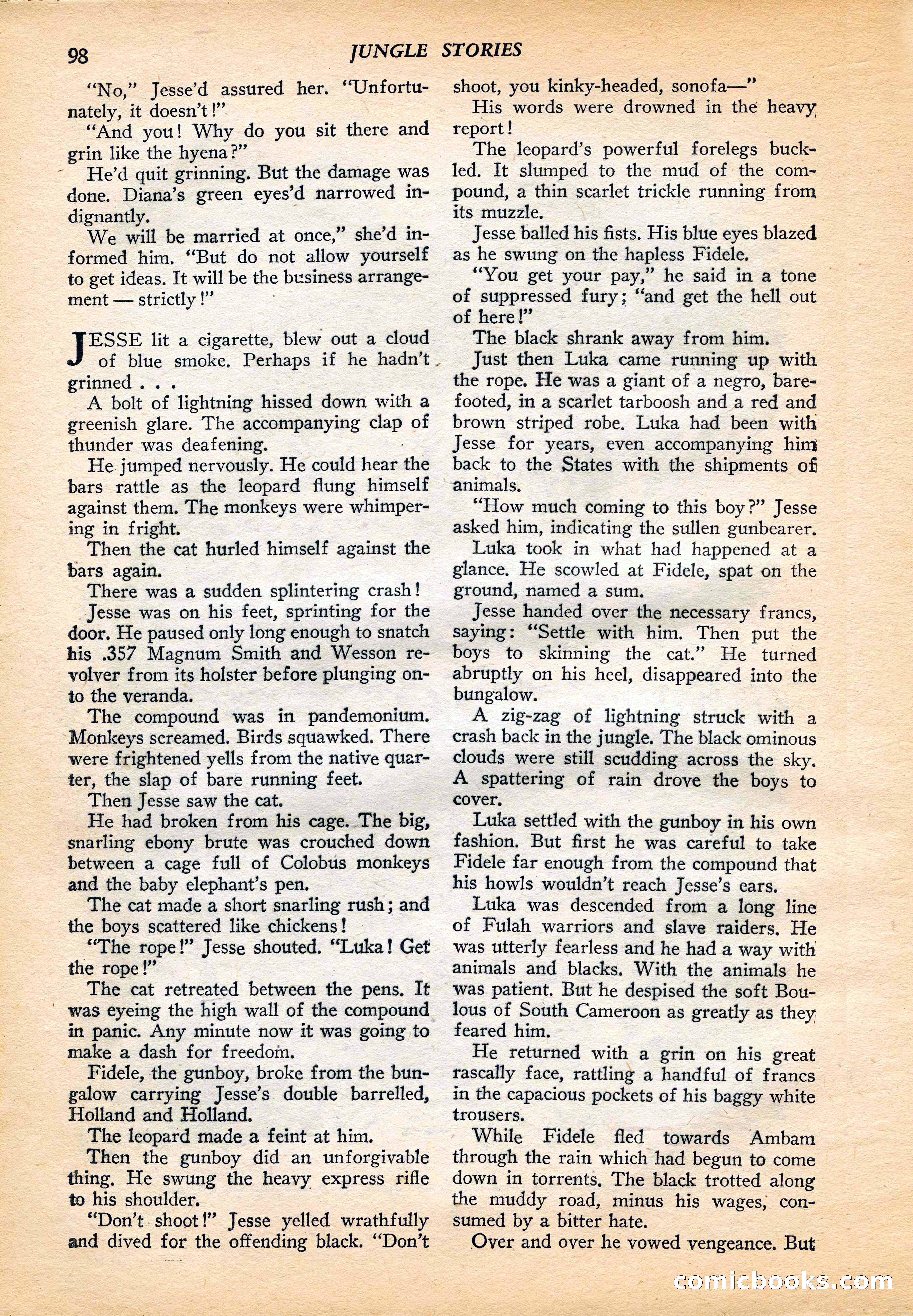 Jungle Stories, Vol. 4, No. 1 — page 100 of 132