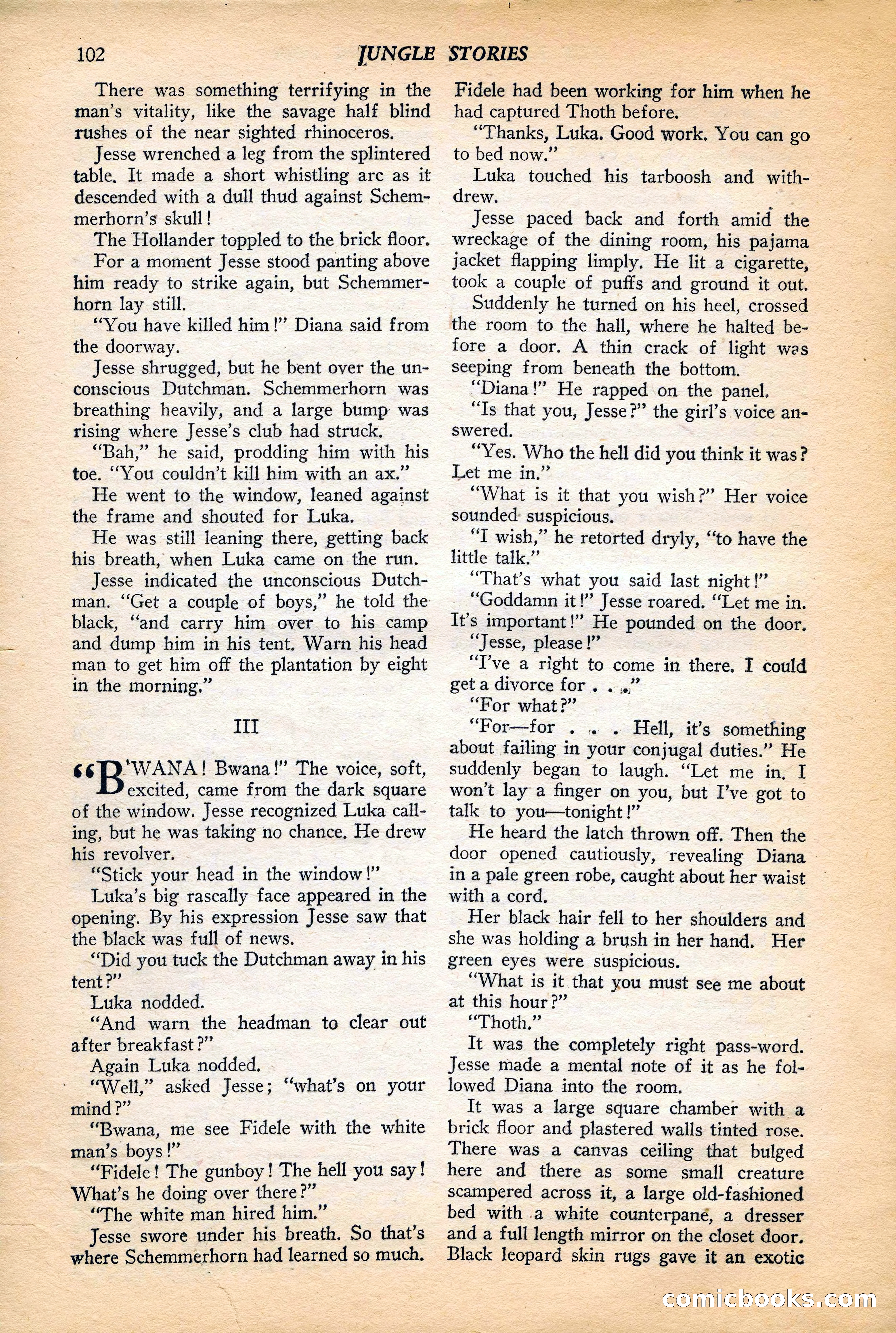 Jungle Stories, Vol. 4, No. 1 — page 104 of 132