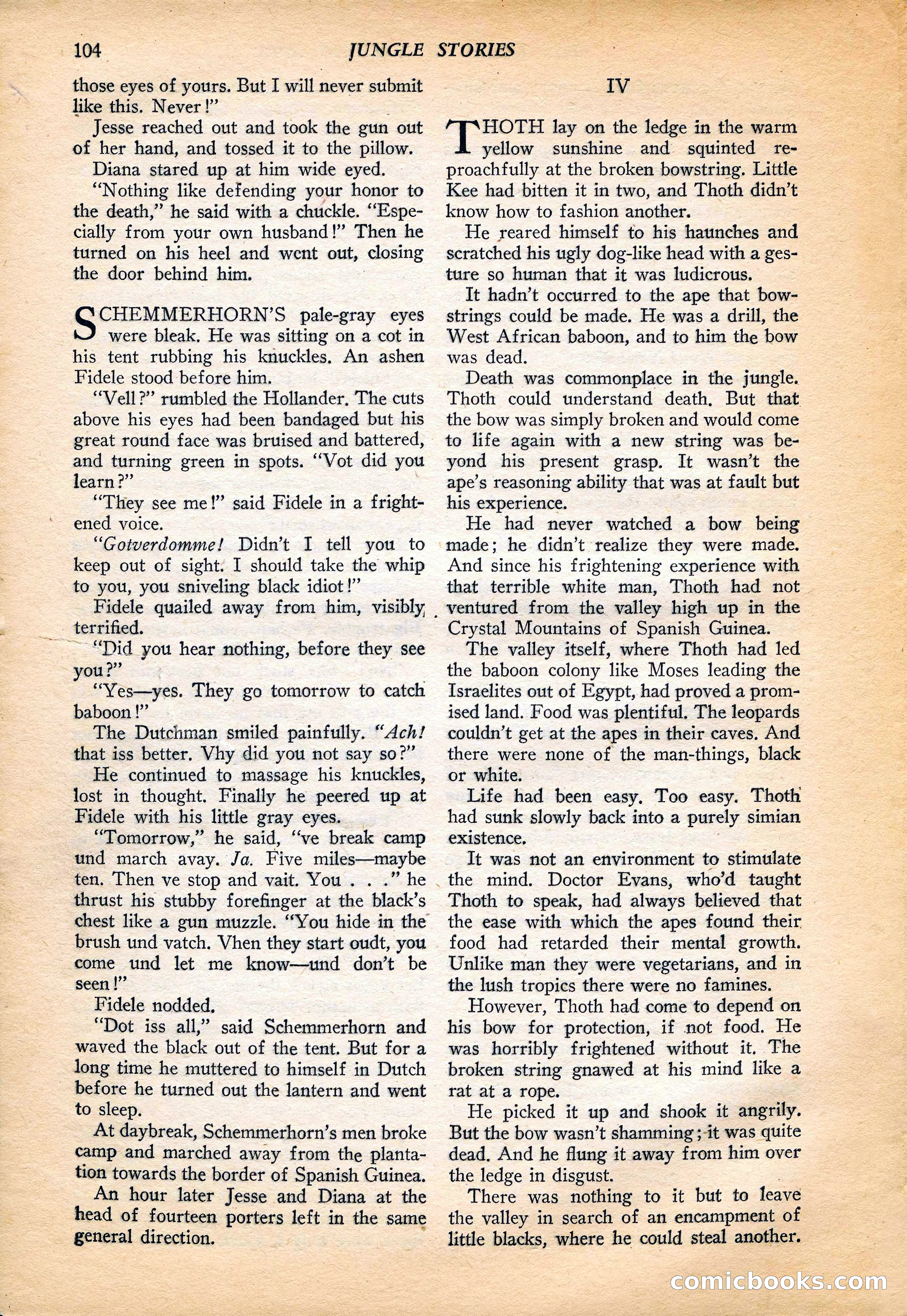 Jungle Stories, Vol. 4, No. 1 — page 106 of 132