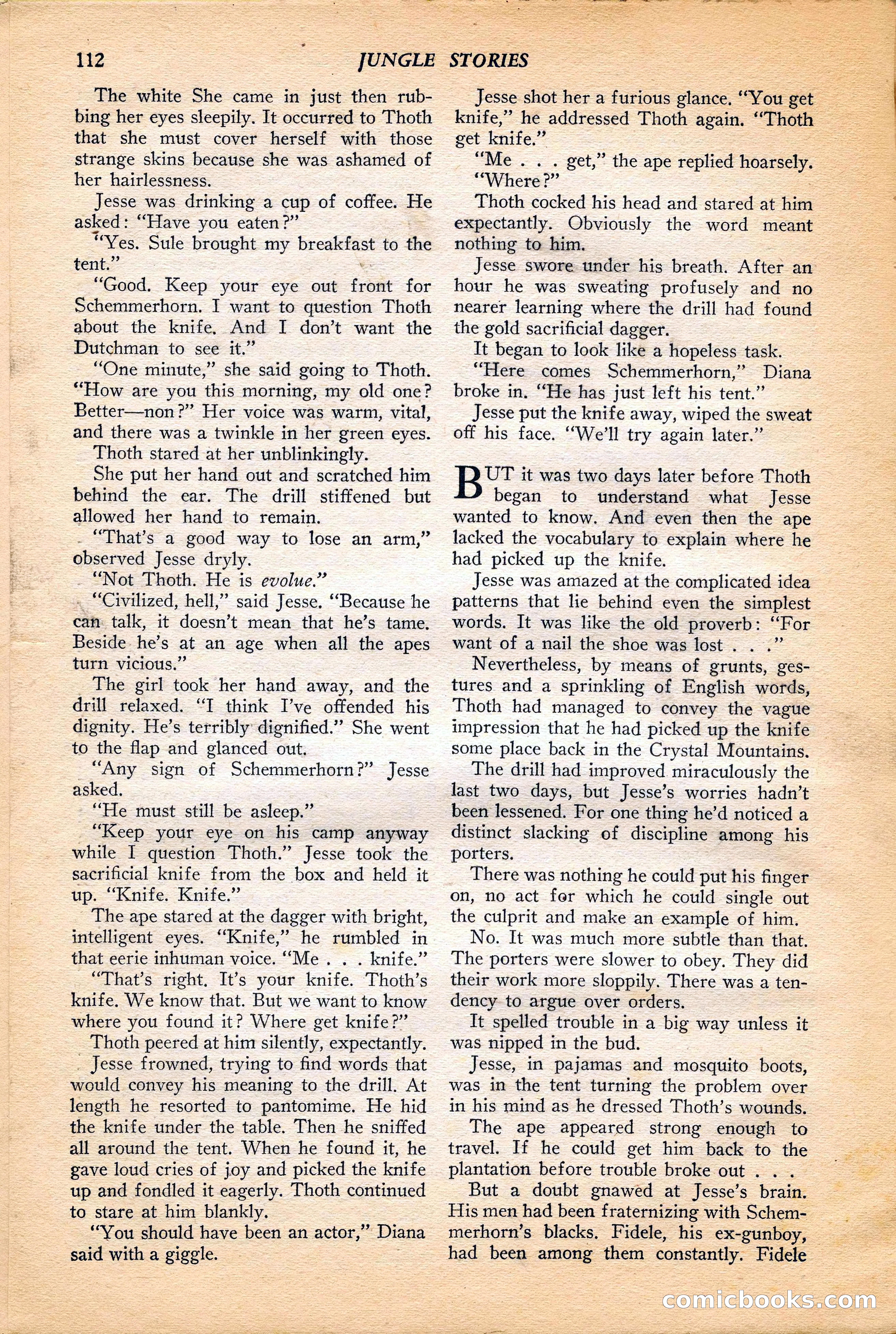 Jungle Stories, Vol. 4, No. 1 — page 114 of 132