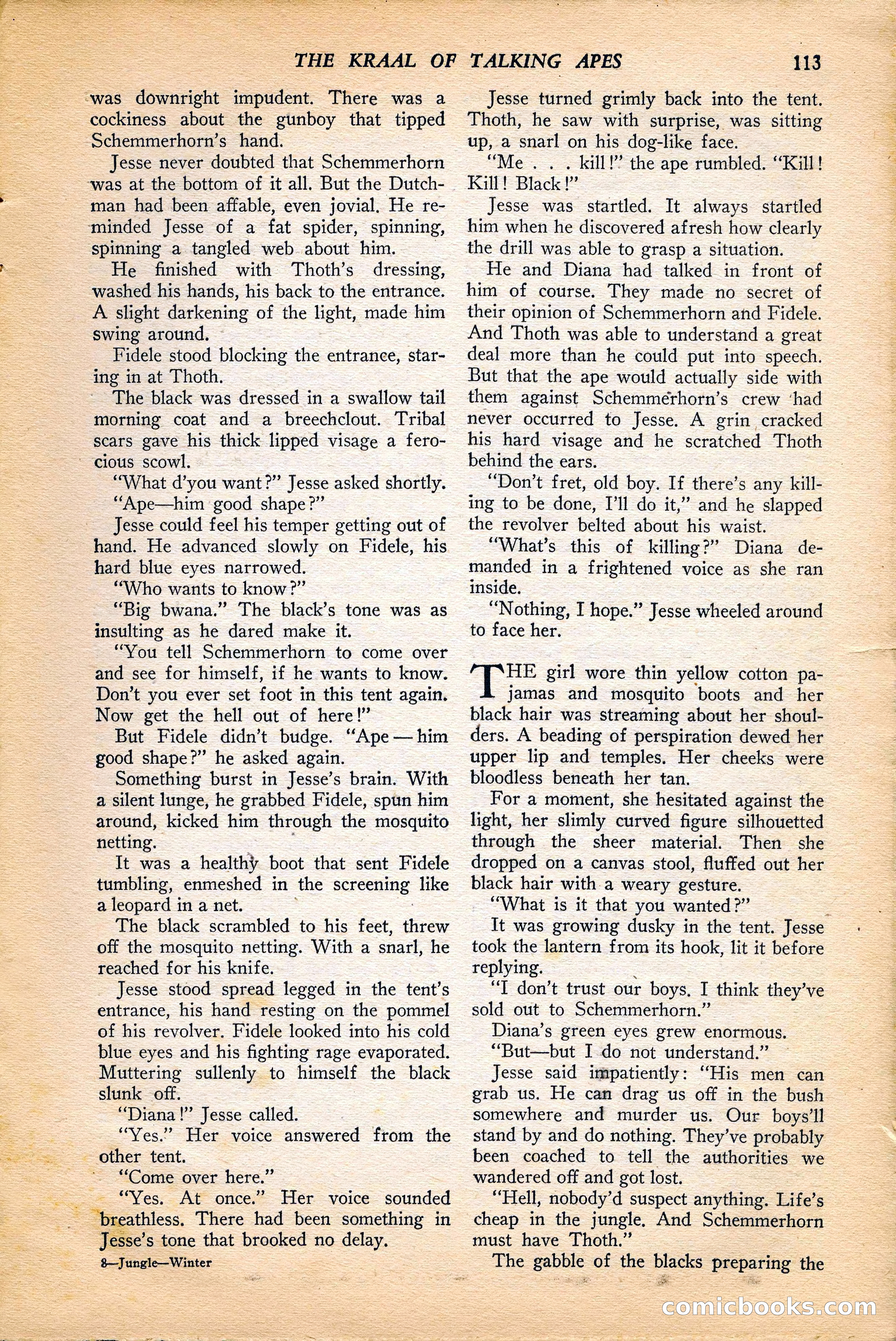 Jungle Stories, Vol. 4, No. 1 — page 115 of 132