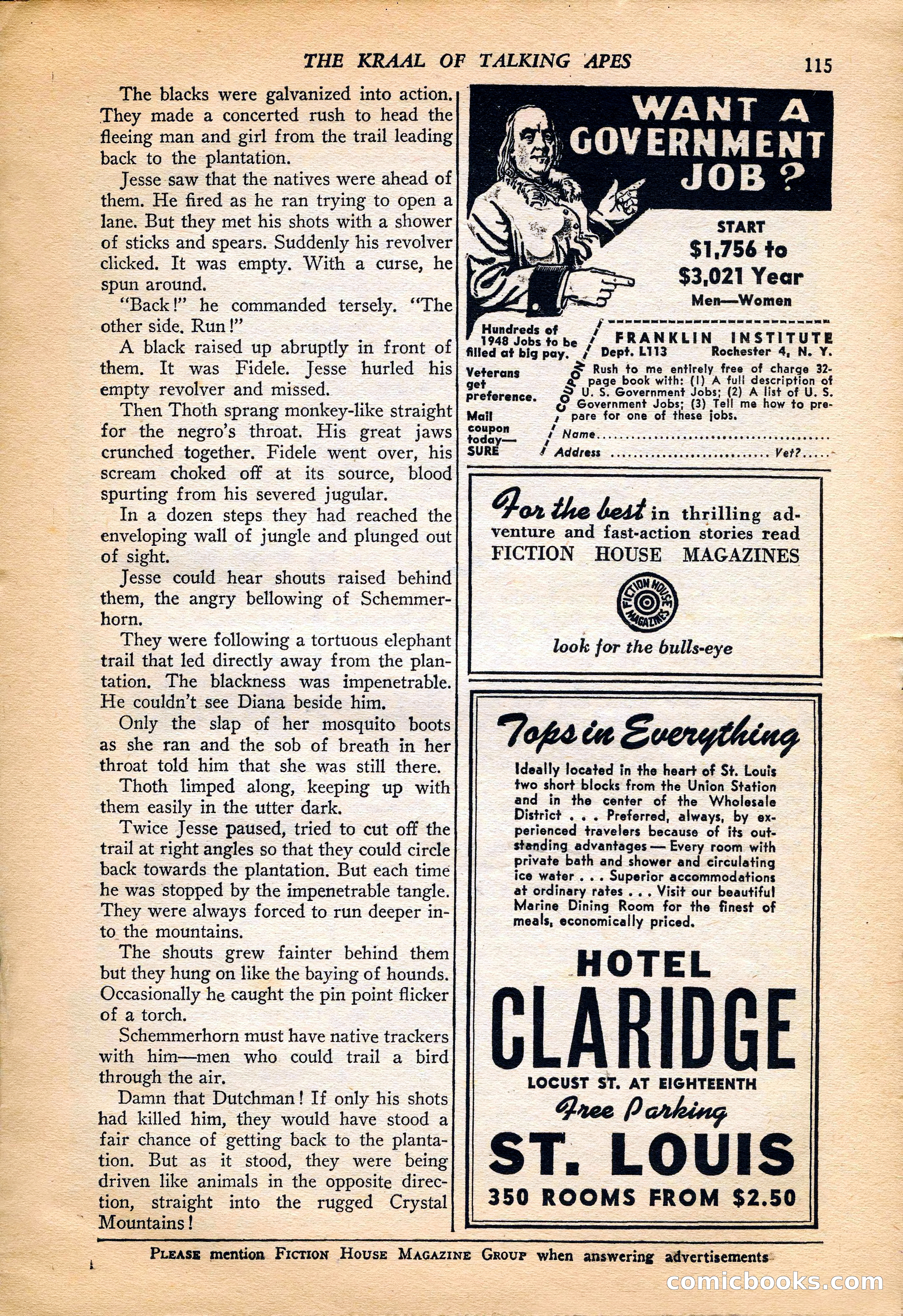 Jungle Stories, Vol. 4, No. 1 — page 117 of 132