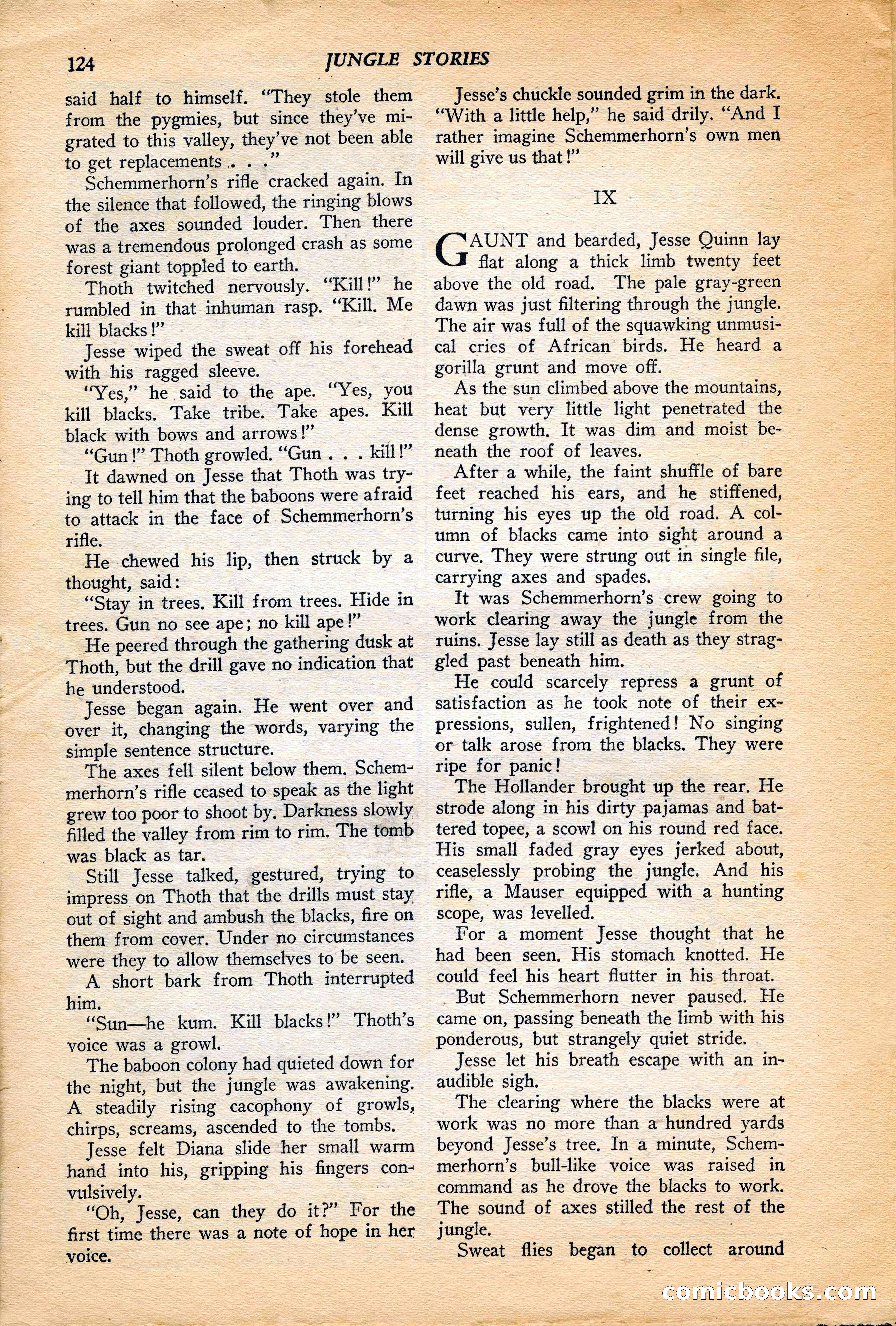 Jungle Stories, Vol. 4, No. 1 — page 126 of 132