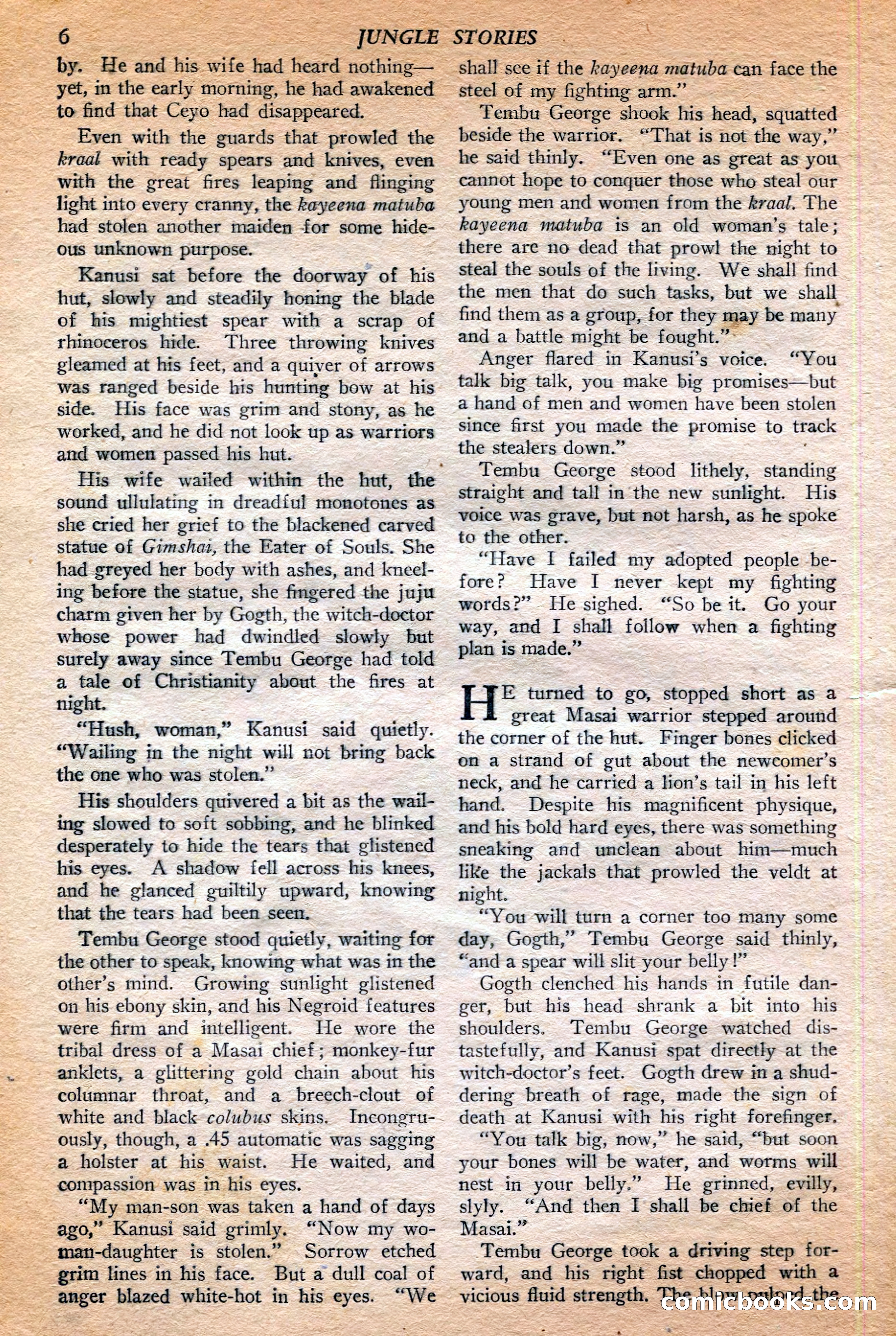Jungle Stories, Winter 1952 — page 8 of 132