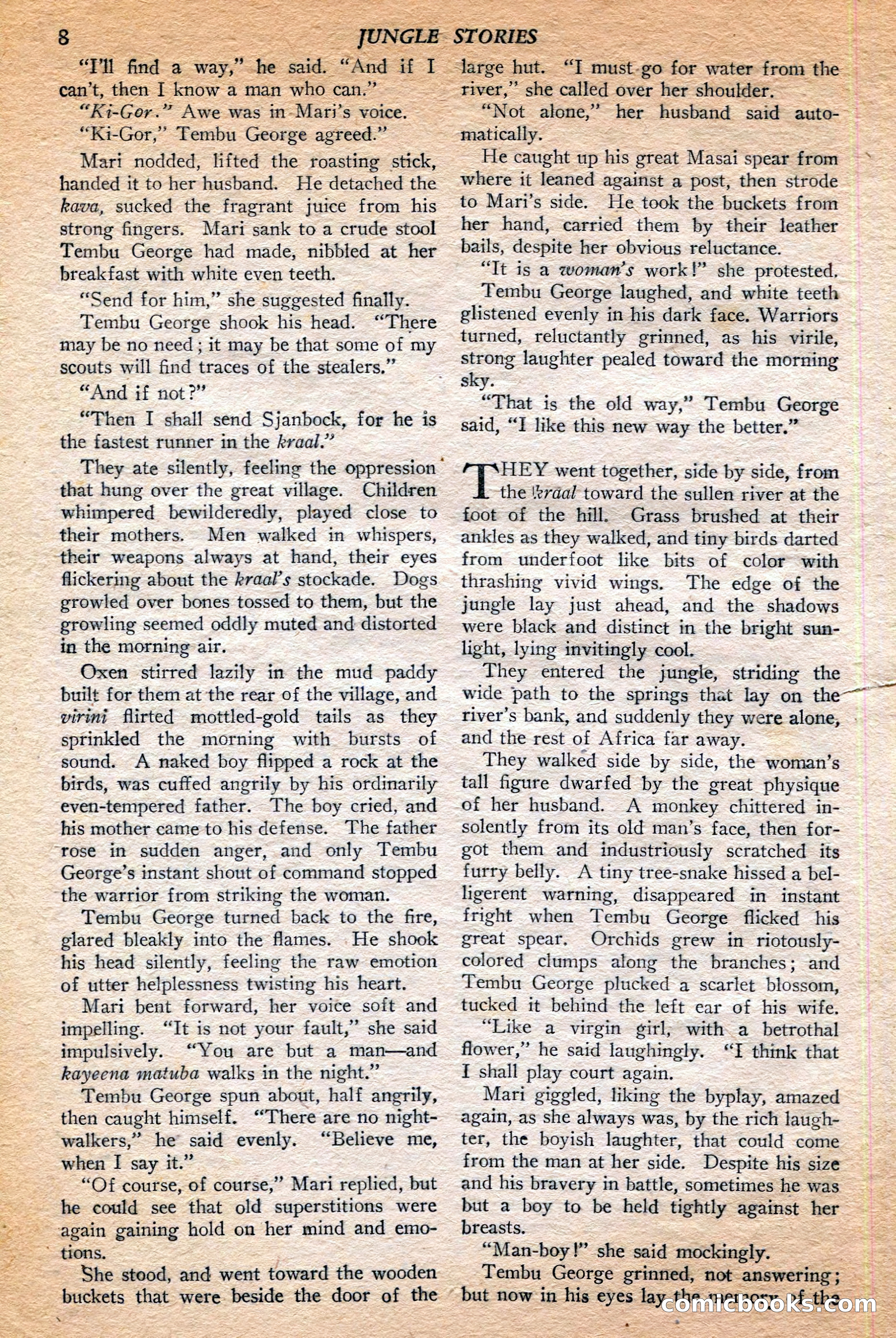 Jungle Stories, Winter 1952 — page 10 of 132