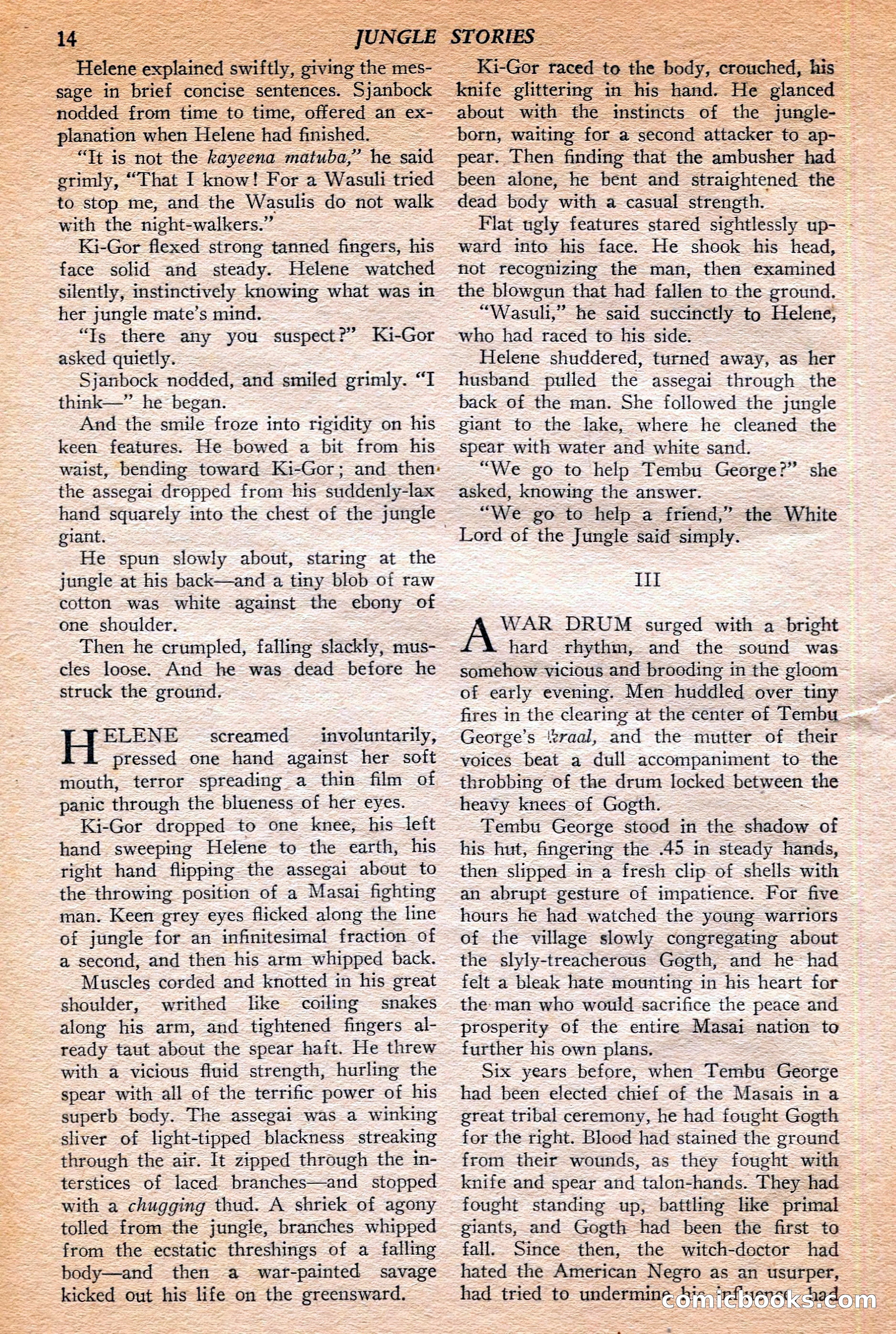 Jungle Stories, Winter 1952 — page 16 of 132