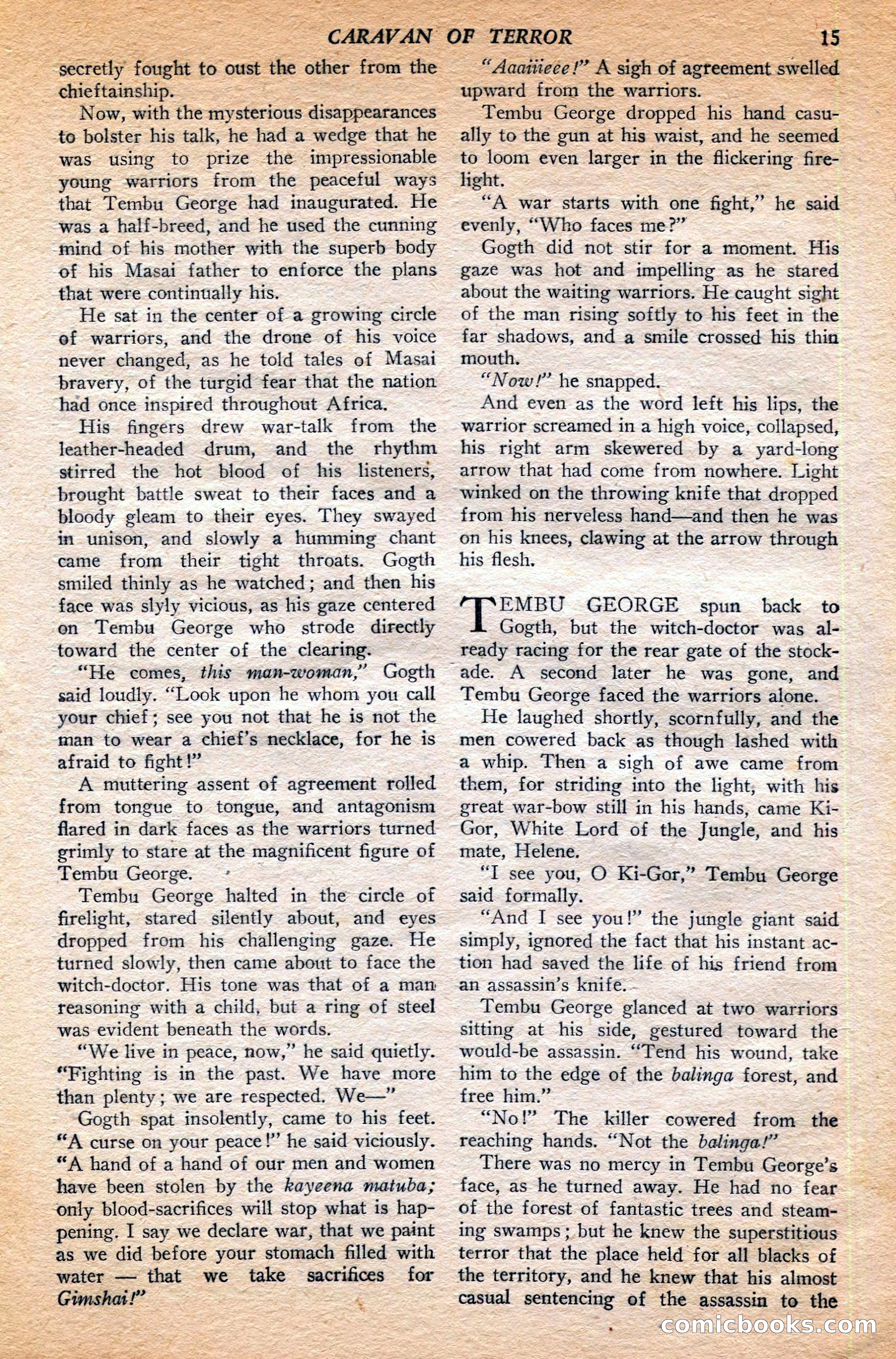 Jungle Stories, Winter 1952 — page 17 of 132
