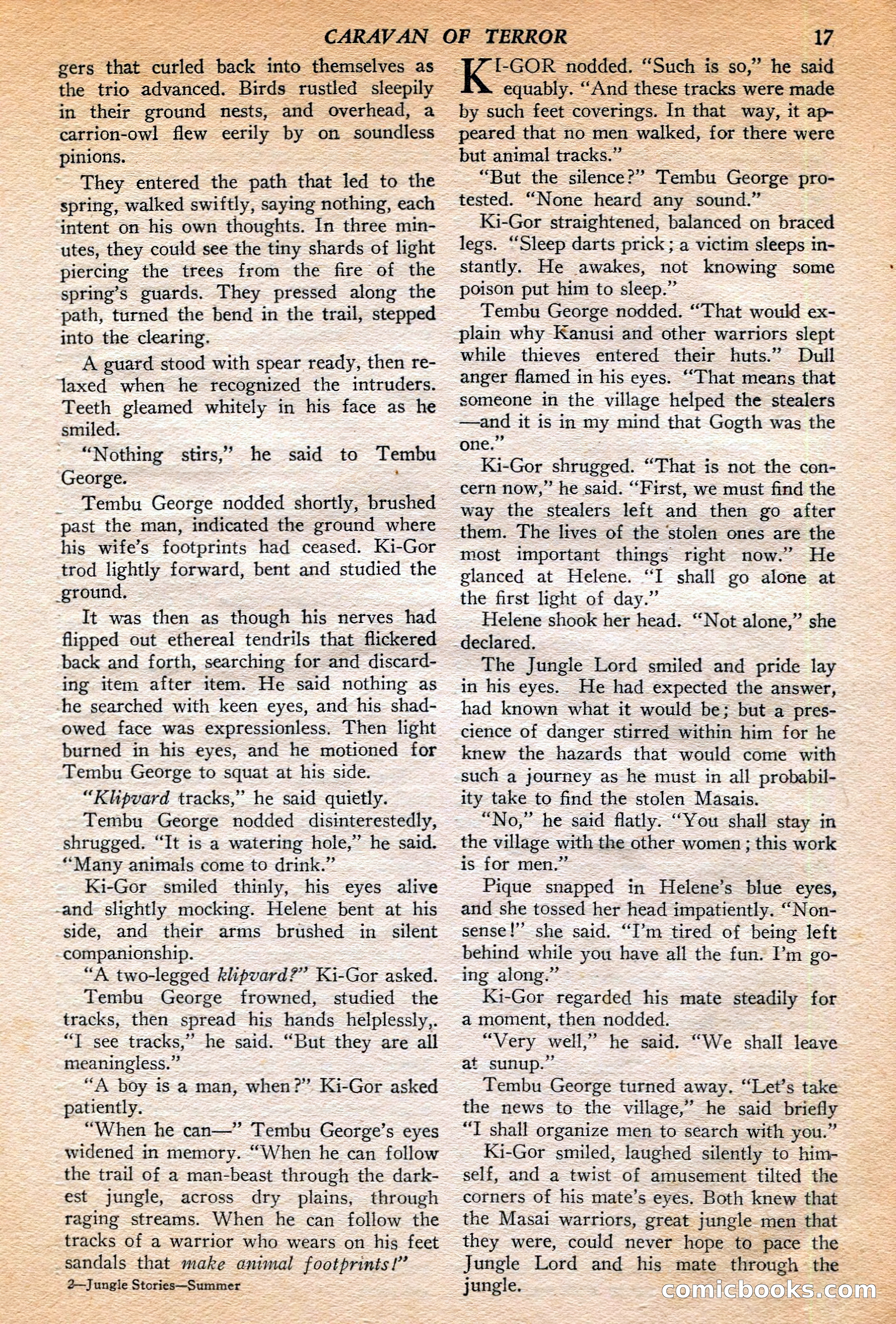 Jungle Stories, Winter 1952 — page 19 of 132