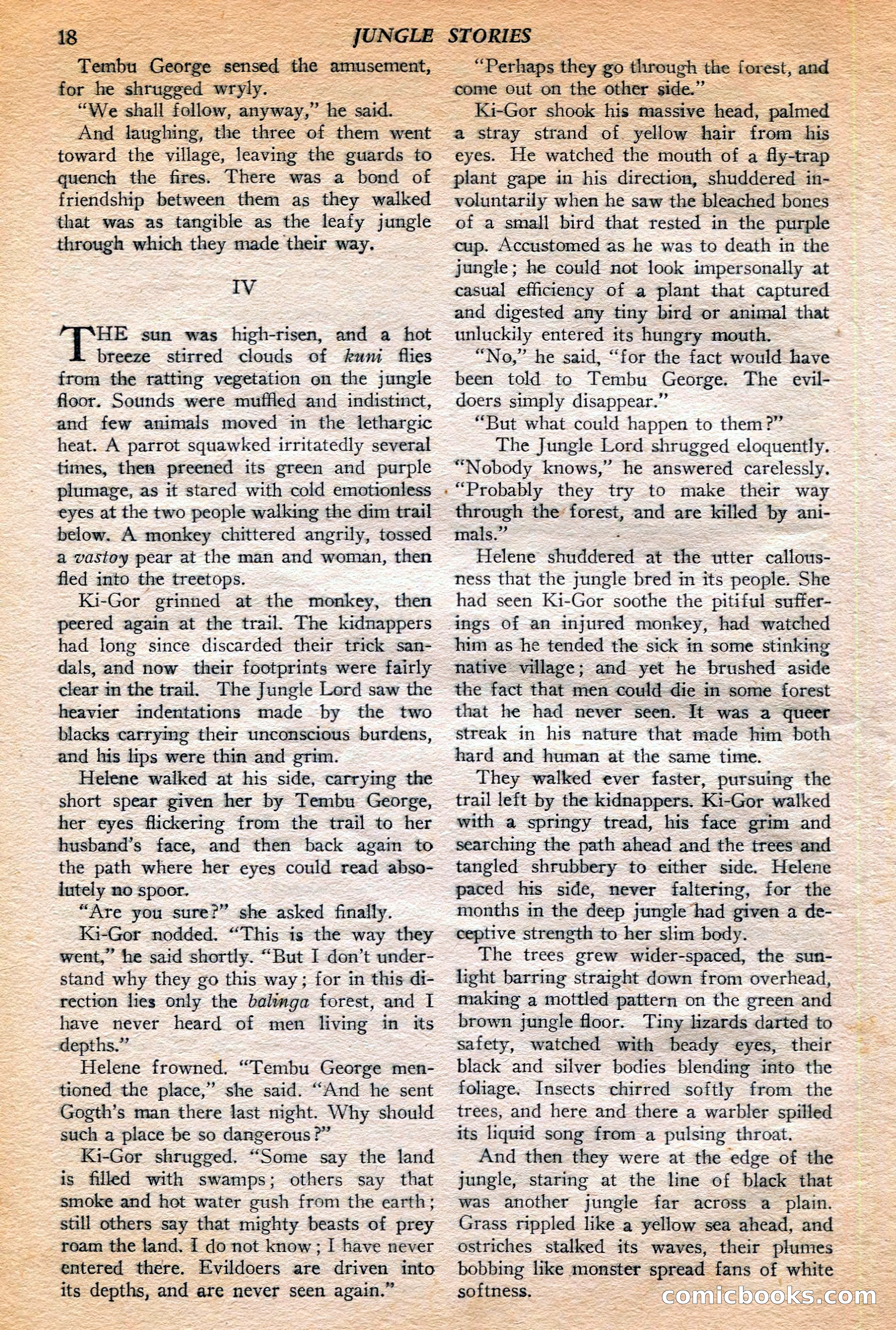 Jungle Stories, Winter 1952 — page 20 of 132
