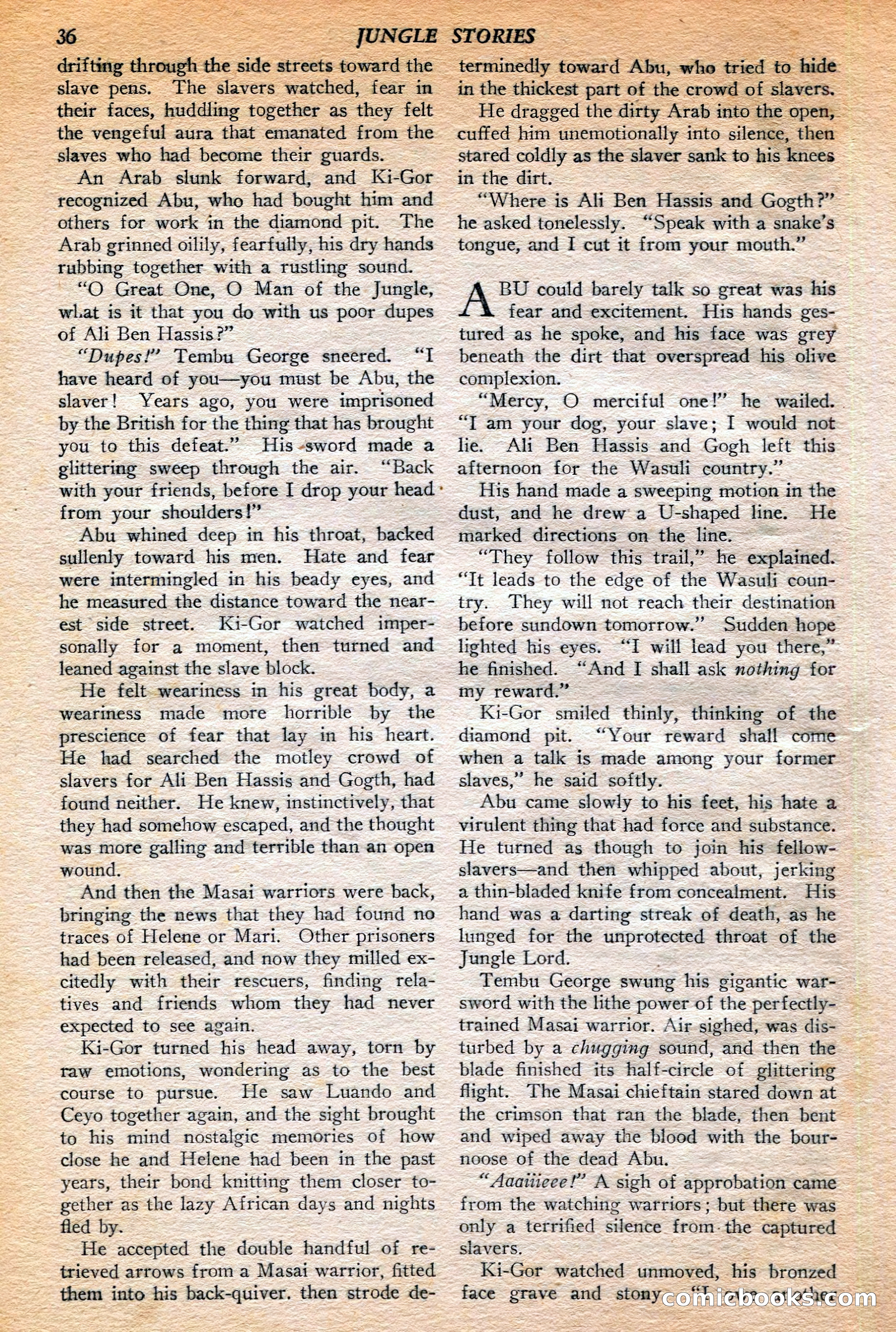 Jungle Stories, Winter 1952 — page 38 of 132