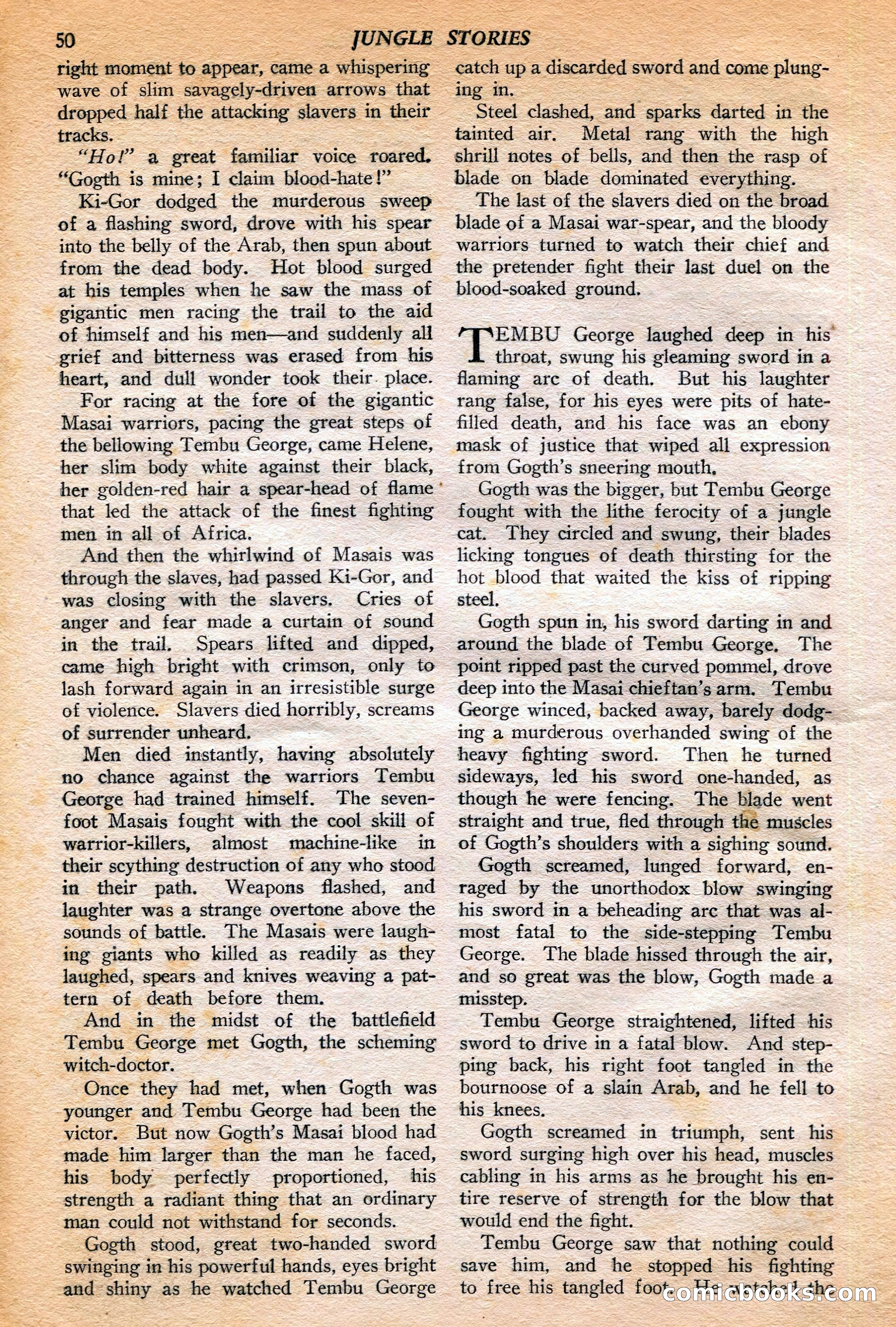 Jungle Stories, Winter 1952 — page 52 of 132