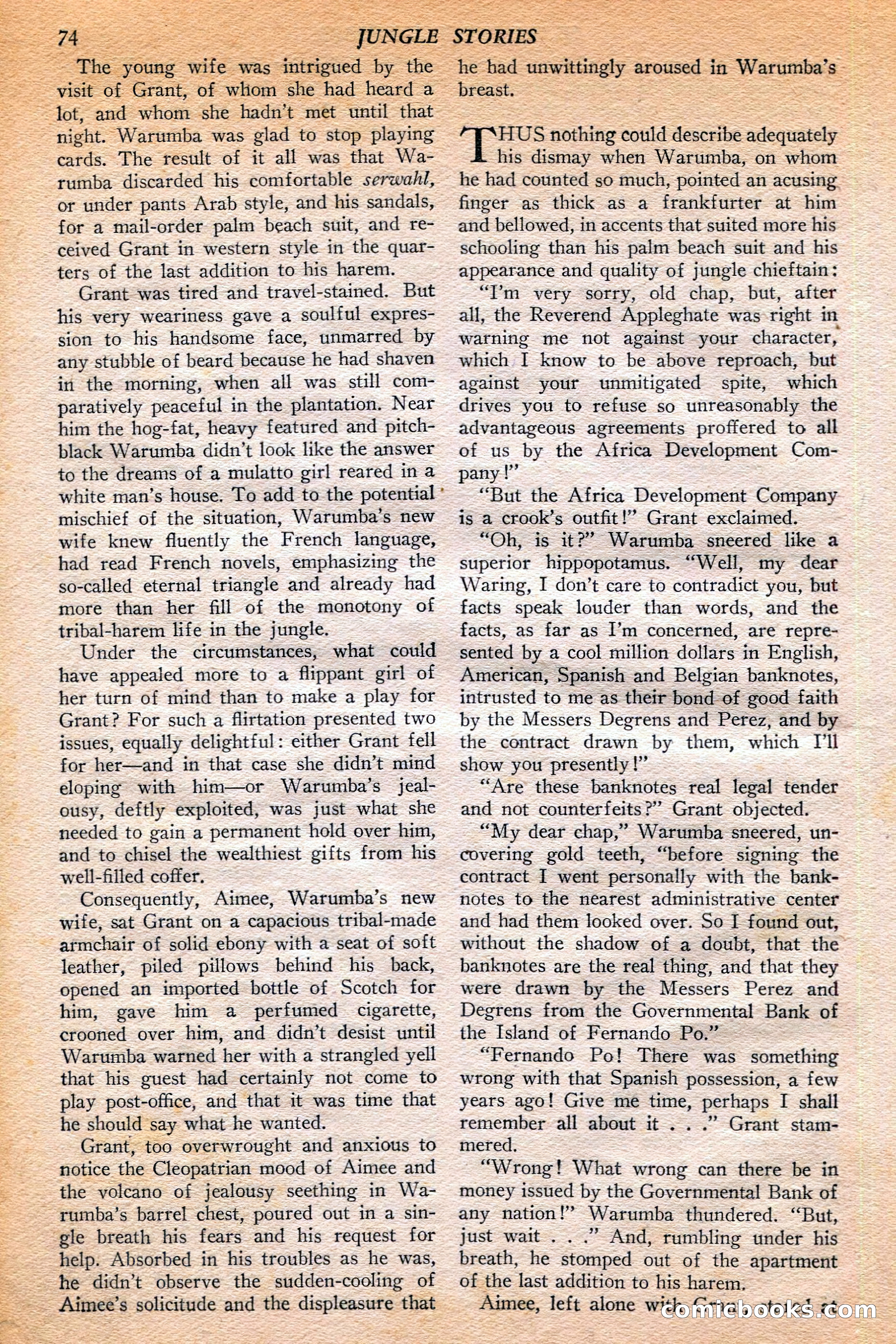 Jungle Stories, Winter 1952 — page 76 of 132